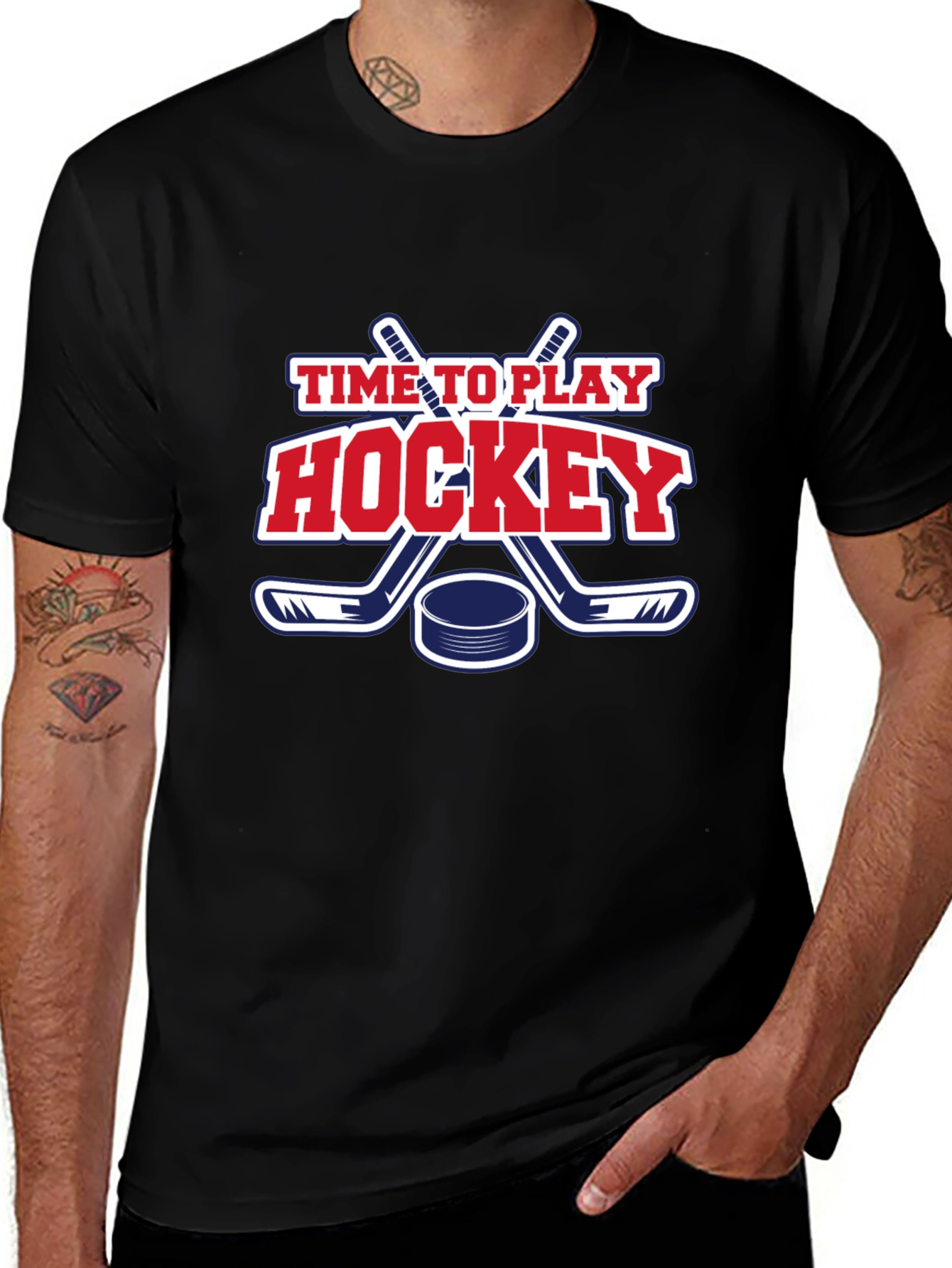 Time to Play Hockey Graphic T-Shirt
