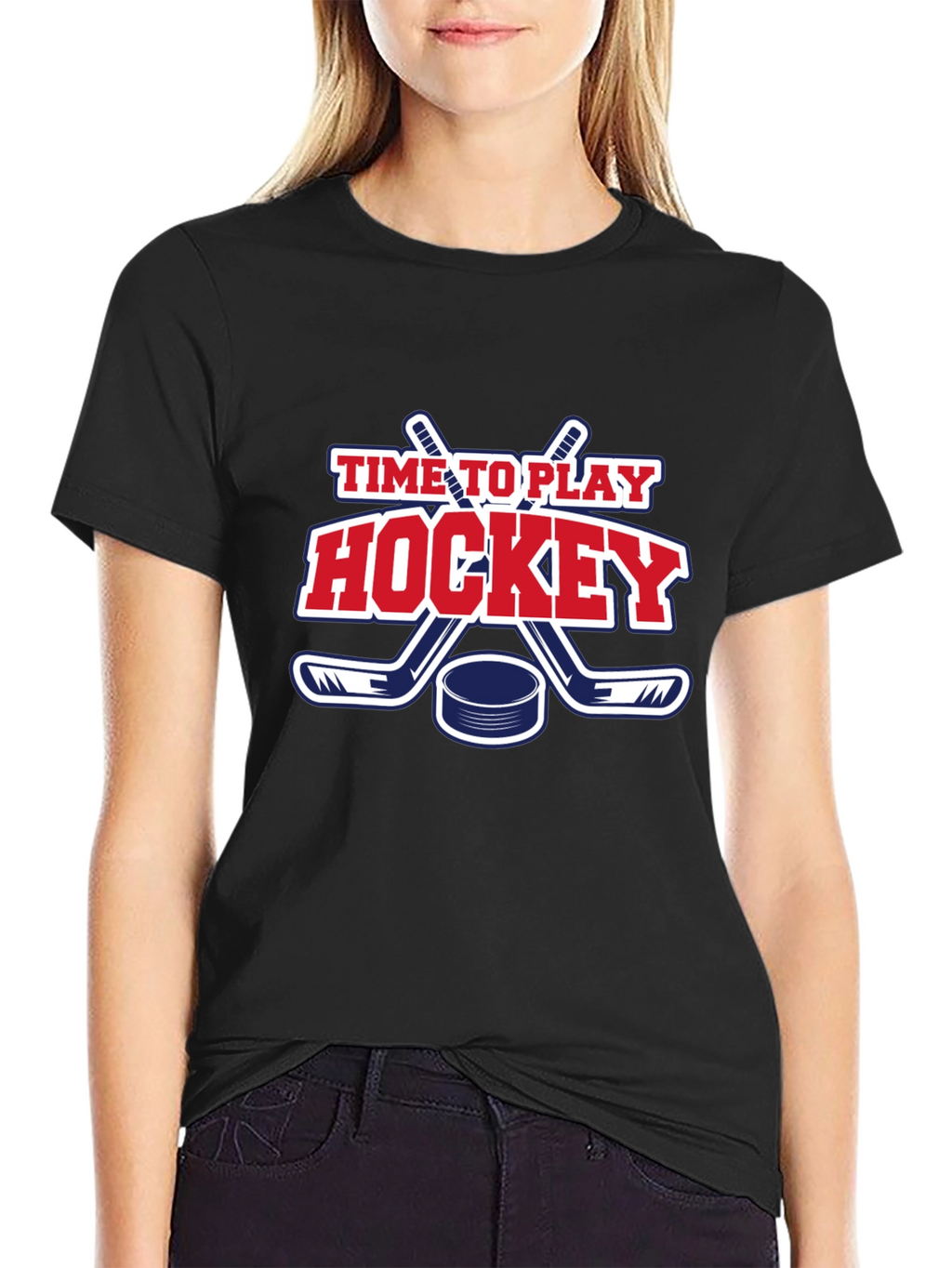 Time to Play Hockey Graphic T-Shirt