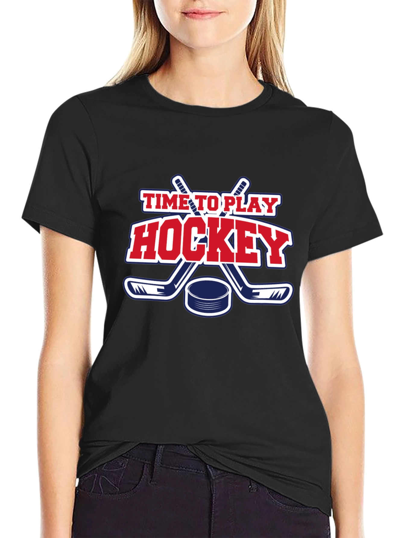 Time to Play Hockey Graphic T-Shirt