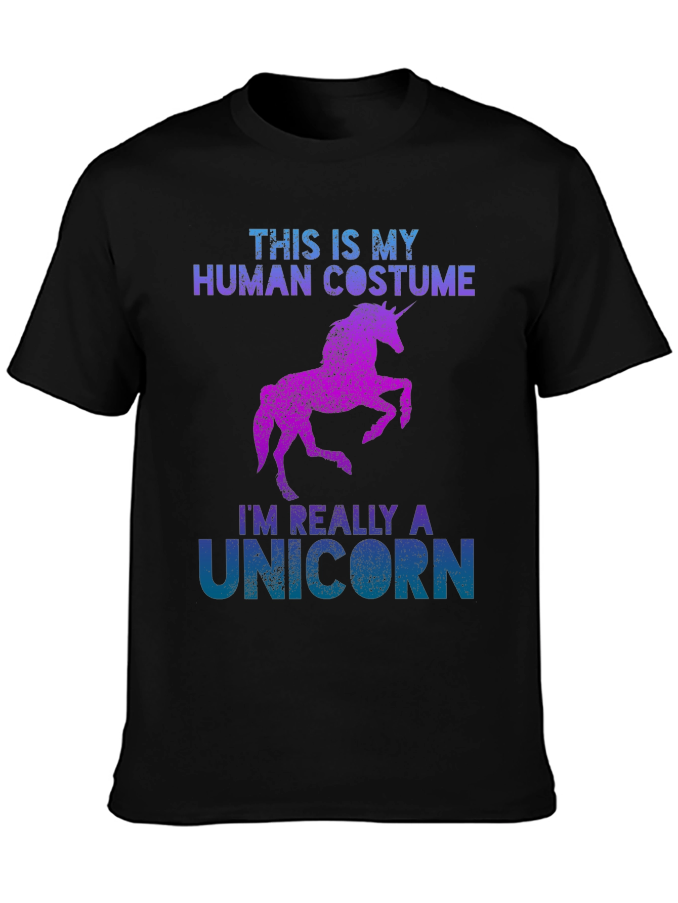 Unicorn Costume T-Shirt Funny Halloween Tee
