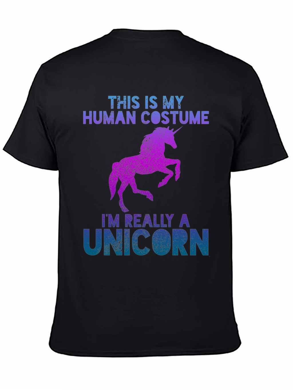 Unicorn Costume T-Shirt Funny Halloween Tee