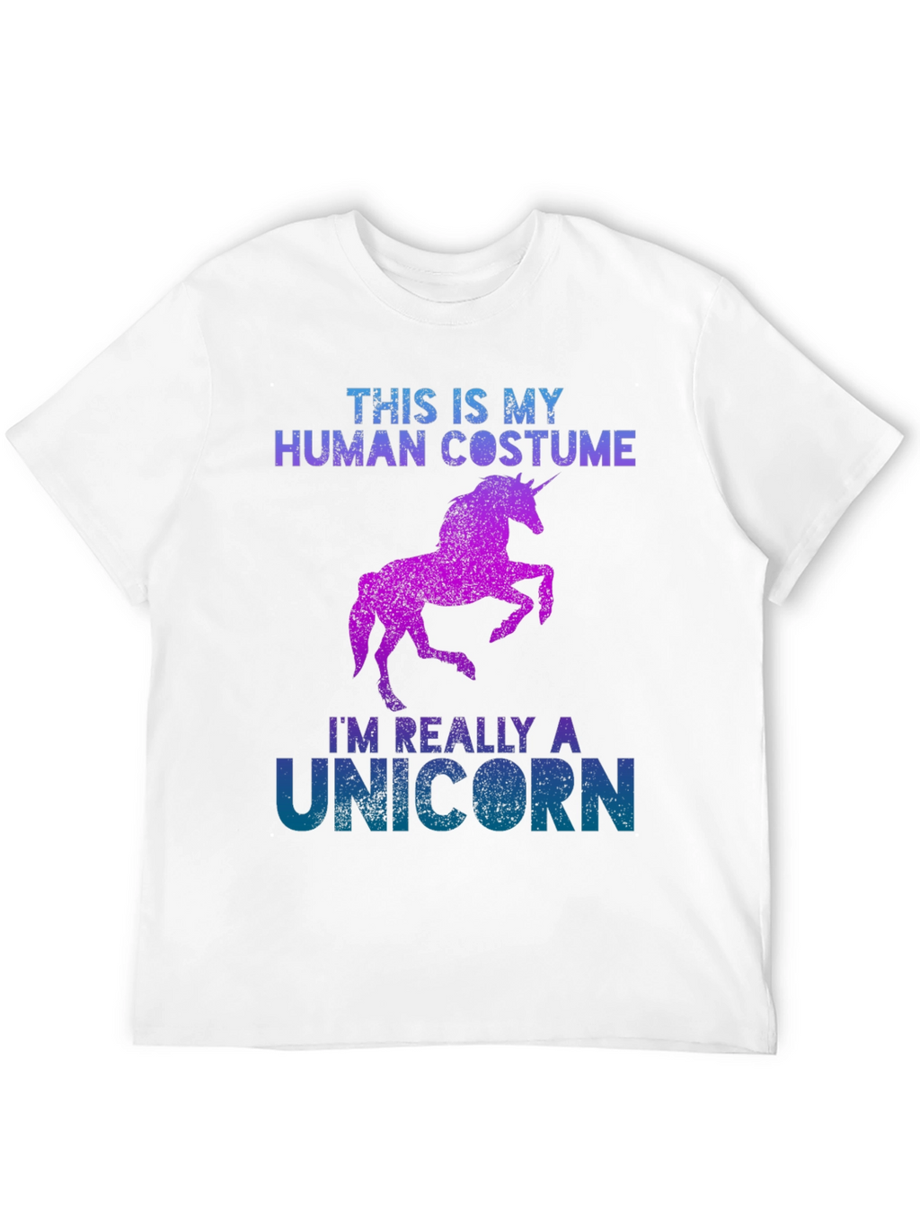 Unicorn Costume T-Shirt Funny Halloween Tee