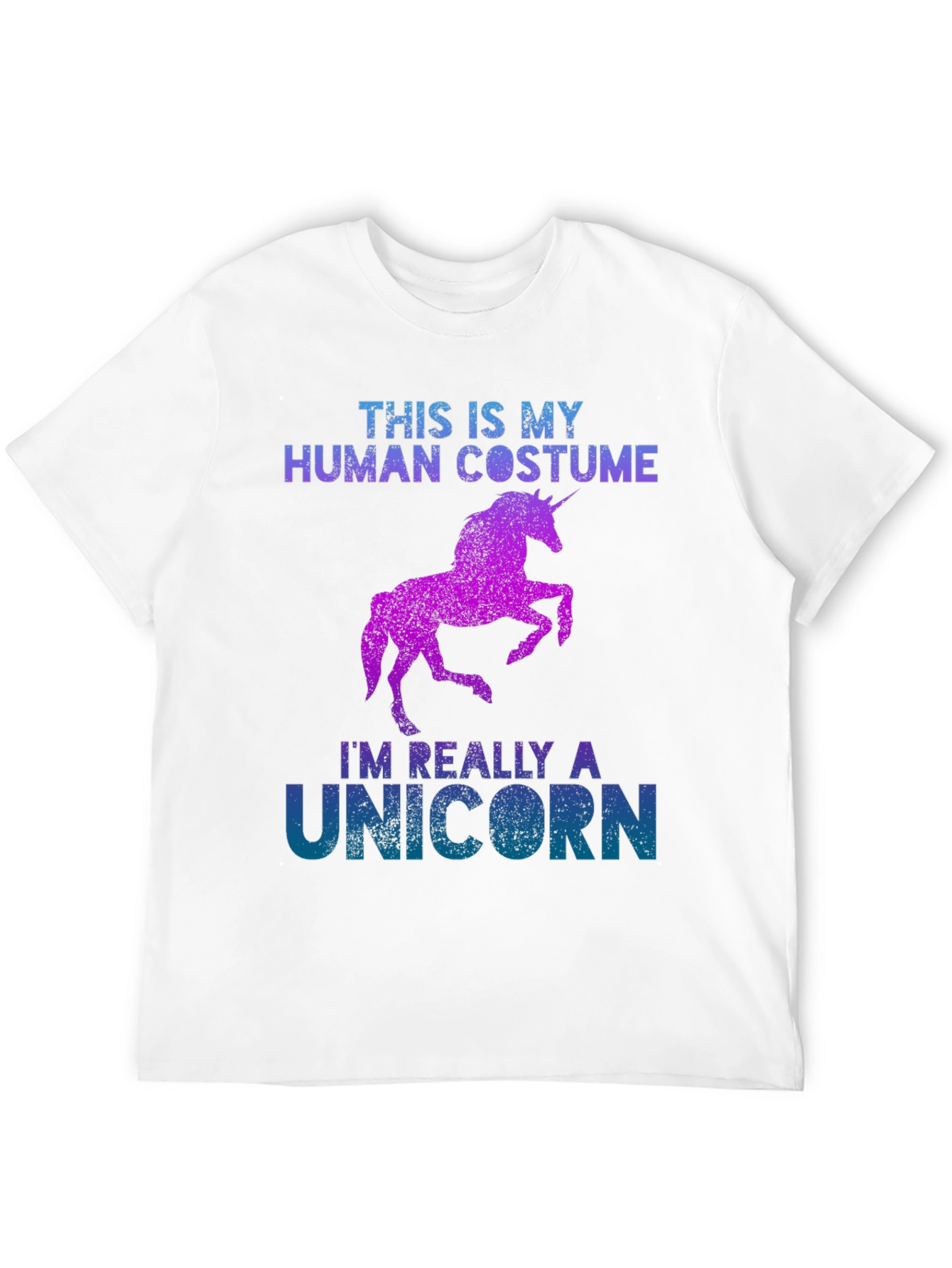 Unicorn Costume T-Shirt Funny Halloween Tee