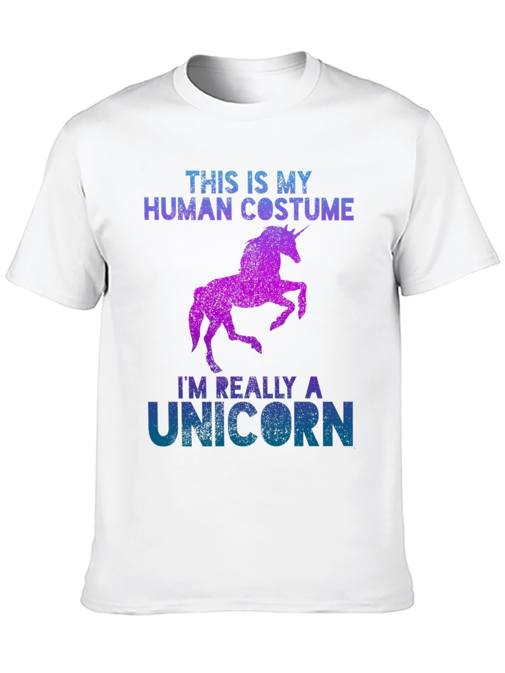 Unicorn Costume T-Shirt Funny Halloween Tee