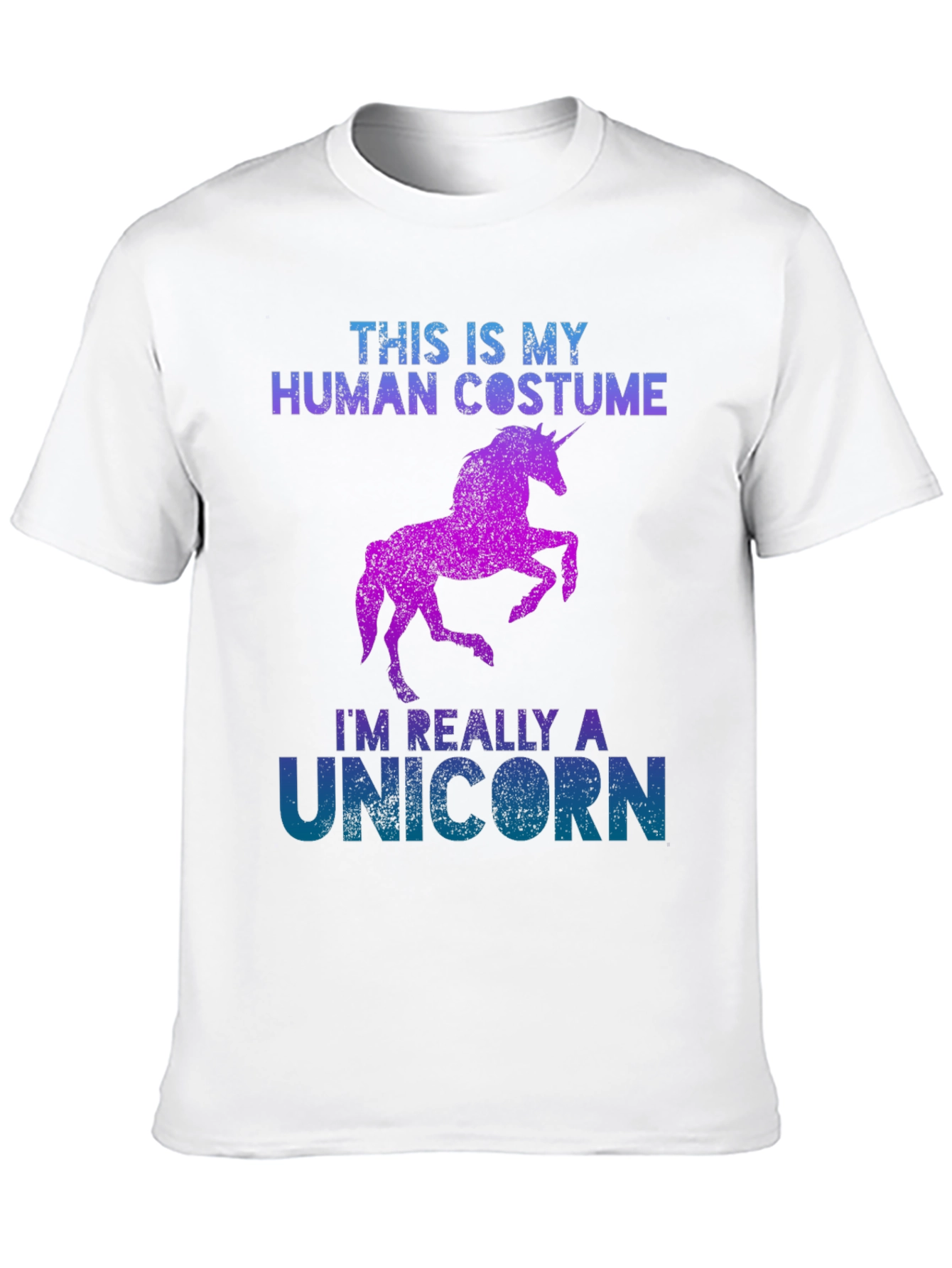 Unicorn Costume T-Shirt Funny Halloween Tee