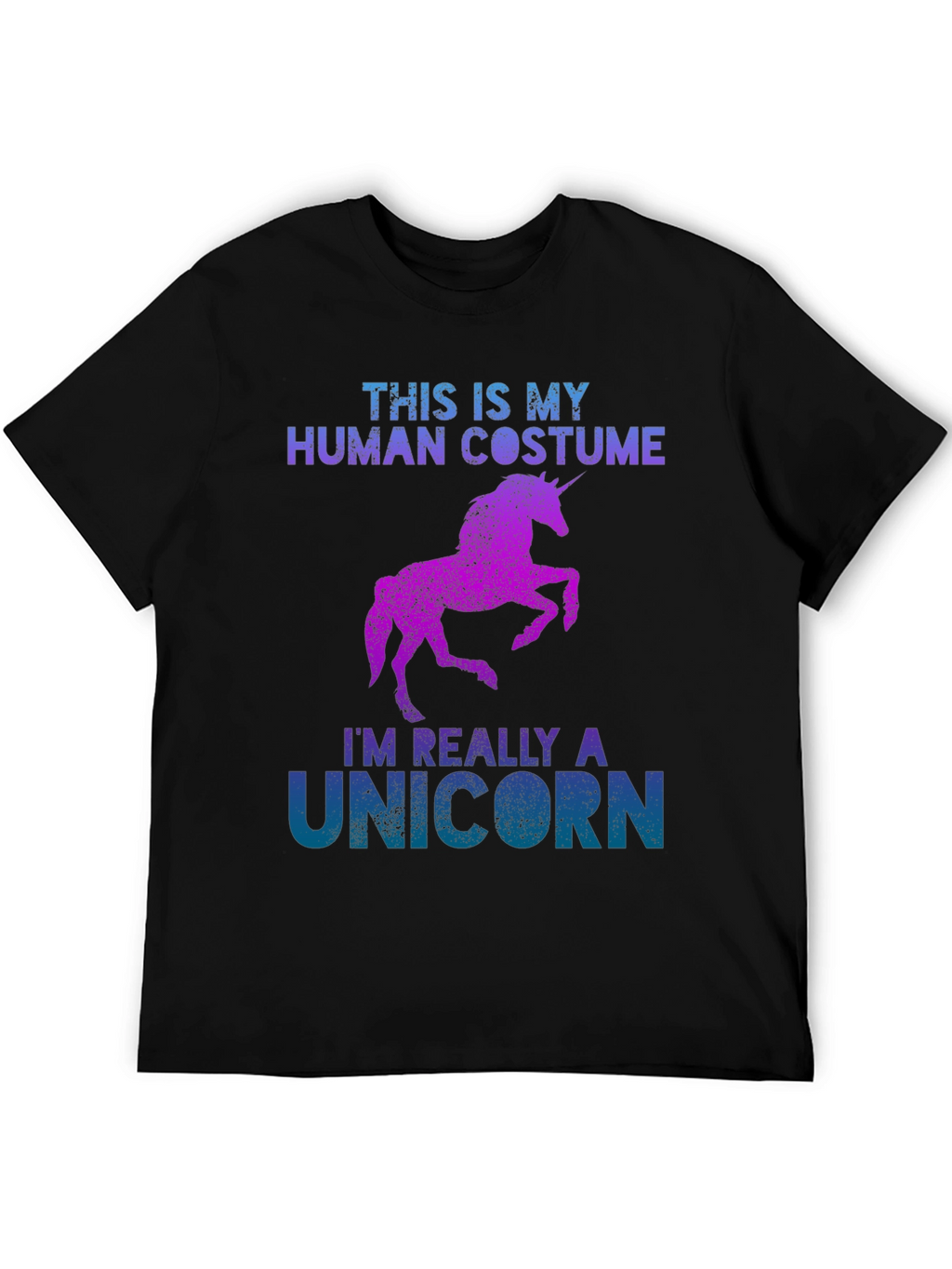 Unicorn Costume T-Shirt Funny Halloween Tee