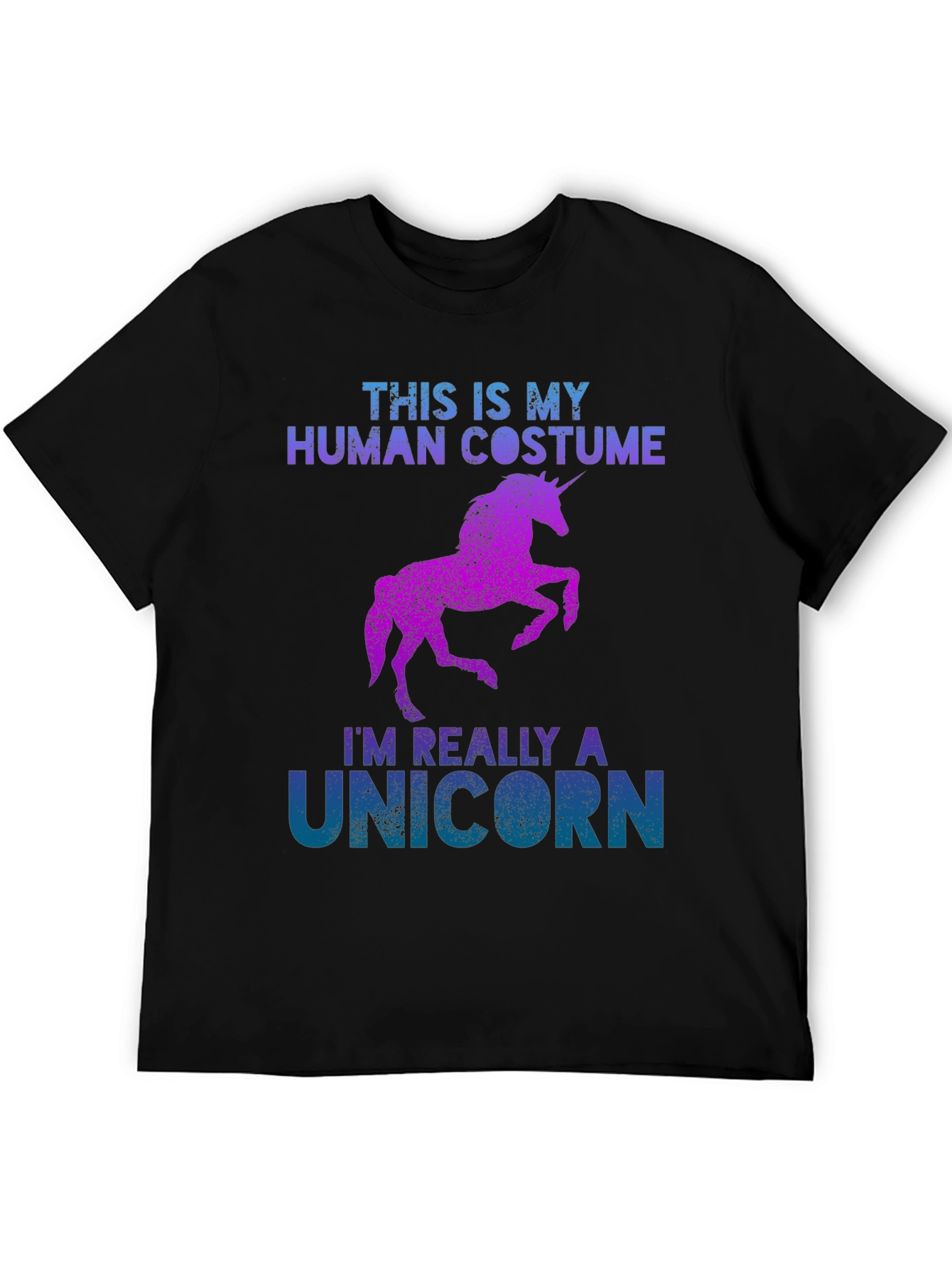 Unicorn Costume T-Shirt Funny Halloween Tee