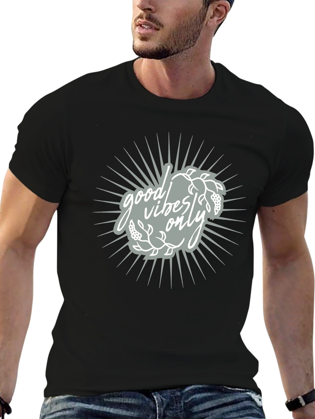 Good Vibes Only Black Graphic Tee