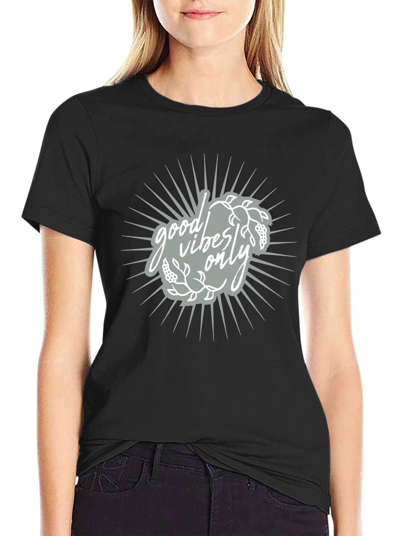 Good Vibes Only Black Graphic Tee