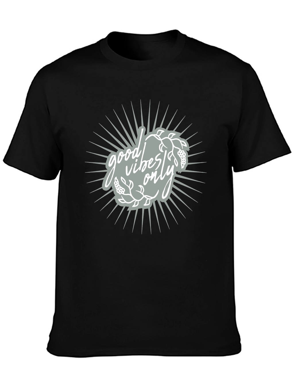 Good Vibes Only Black Graphic Tee