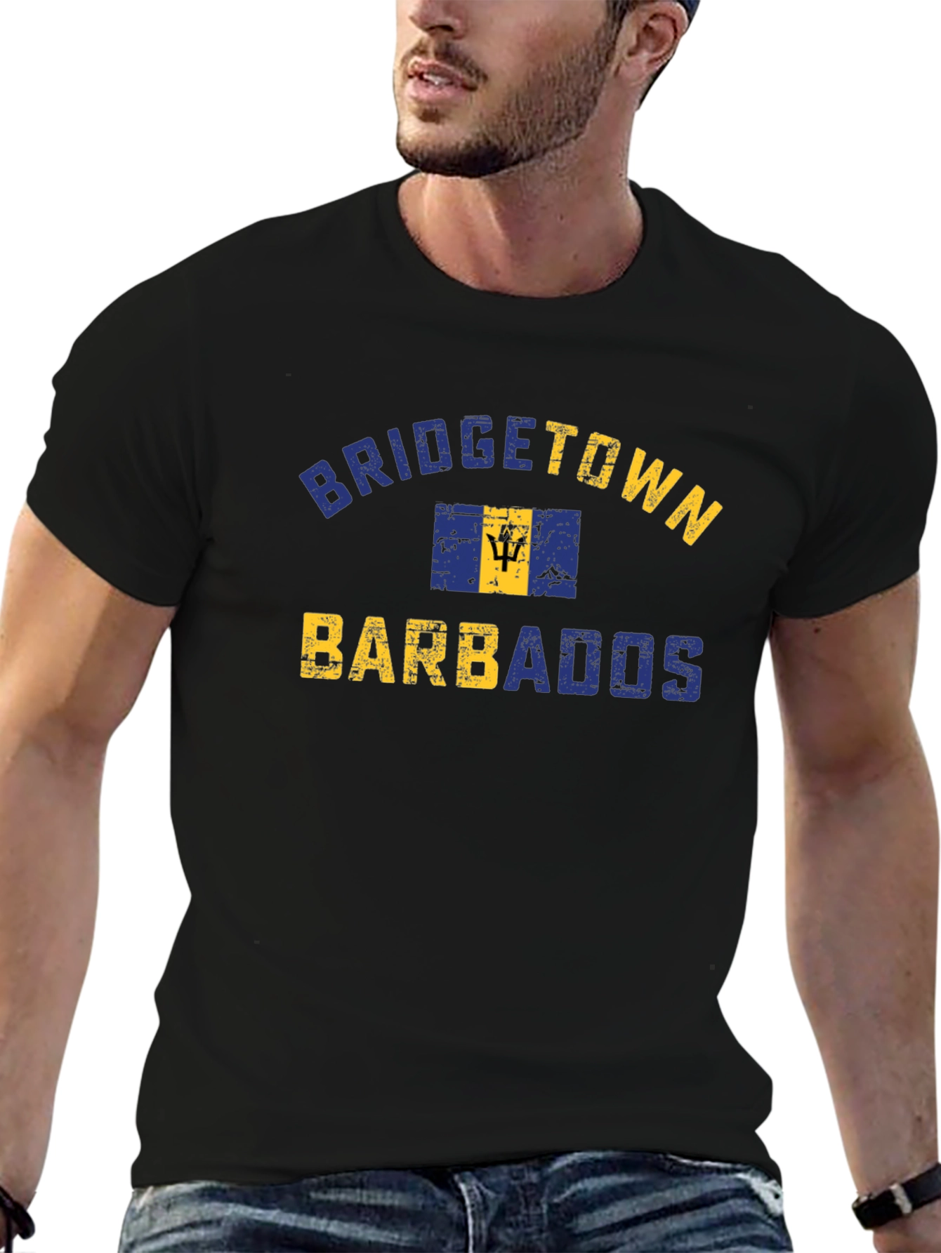 Bridgetown Barbados T-Shirt - Distressed Graphic Tee