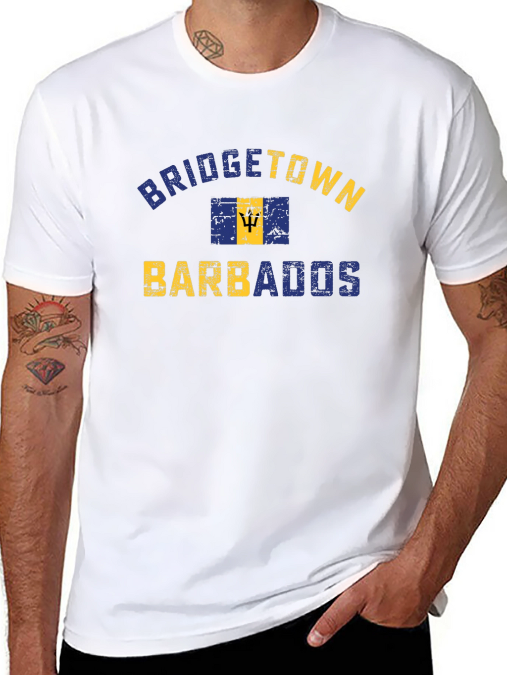 Bridgetown Barbados T-Shirt - Distressed Graphic Tee