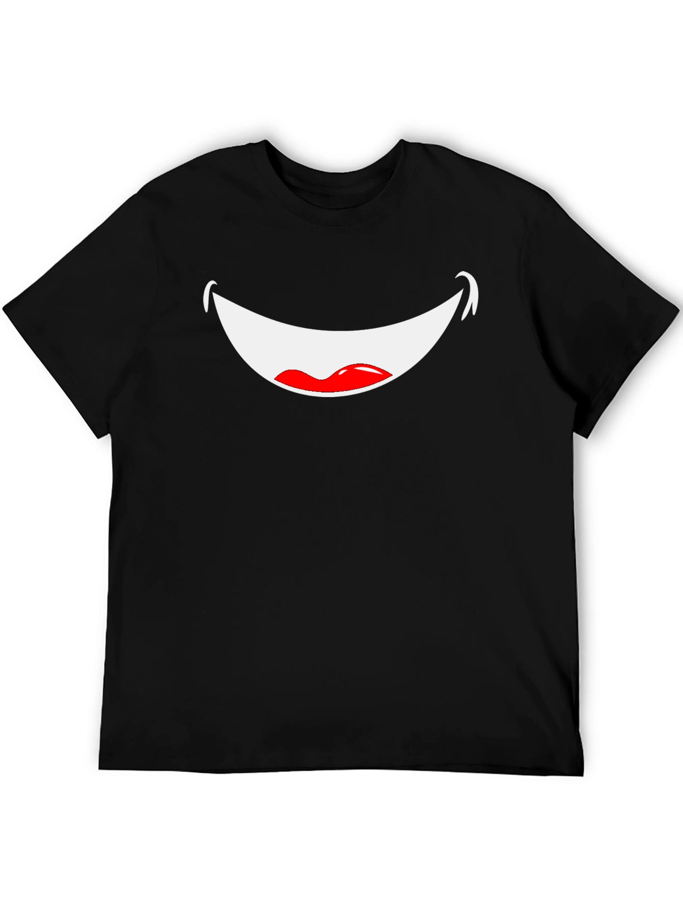 Funny Smile Graphic T-Shirt - Black