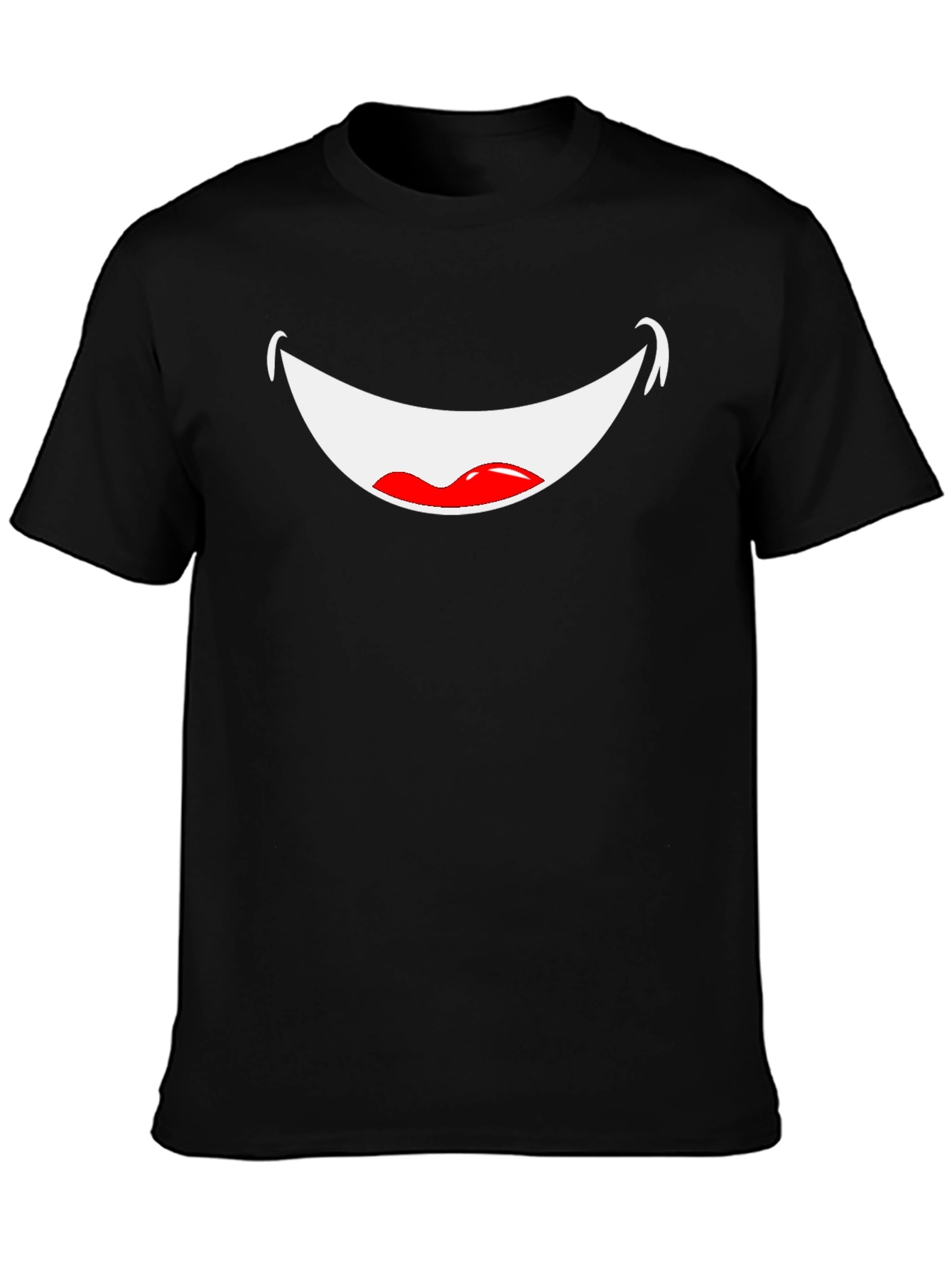 Funny Smile Graphic T-Shirt - Black