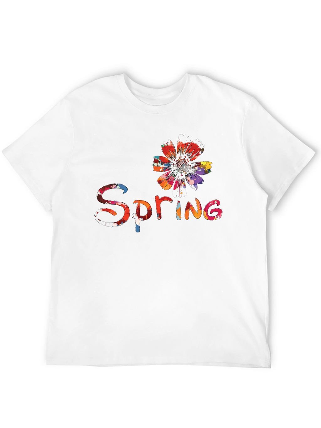 Spring Flower Graphic Tee - Black