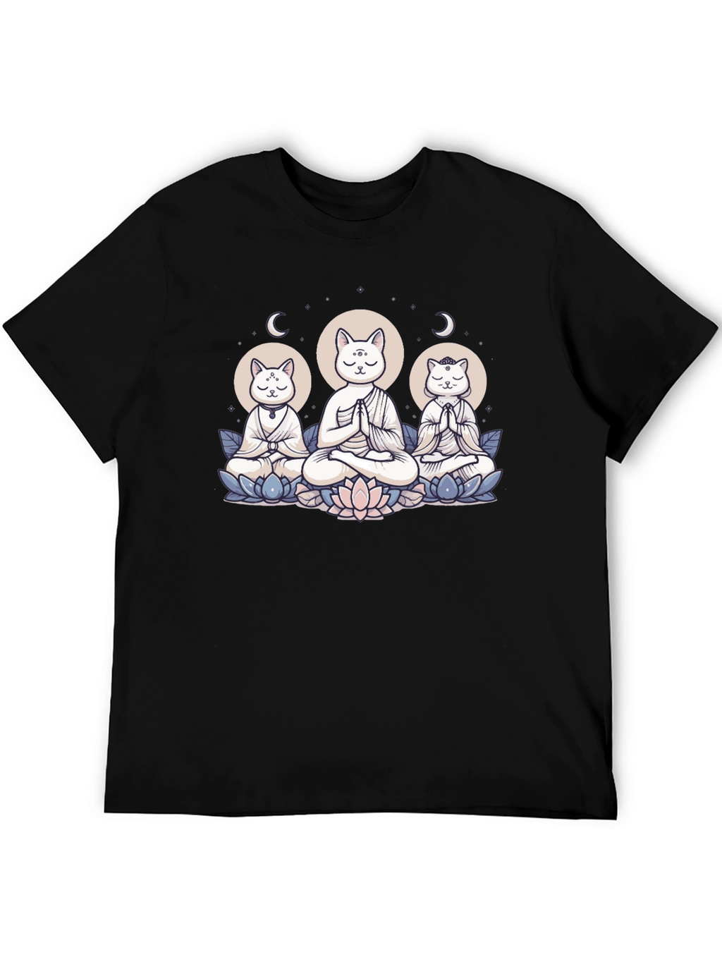 Meditating Cats T-Shirt - Zen Vibes