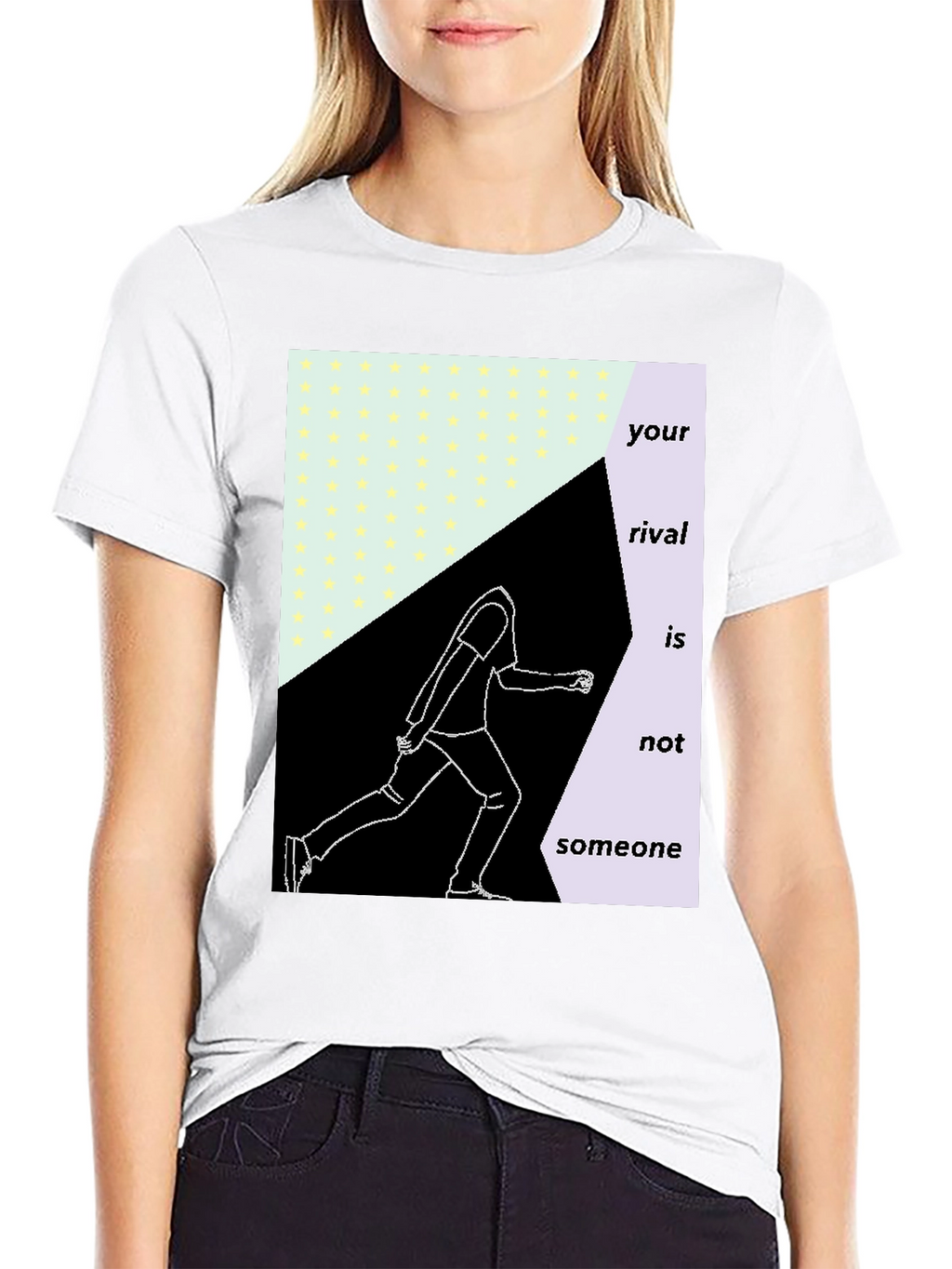 Abstract Runner Graphic Tee - Motivational Sportswear