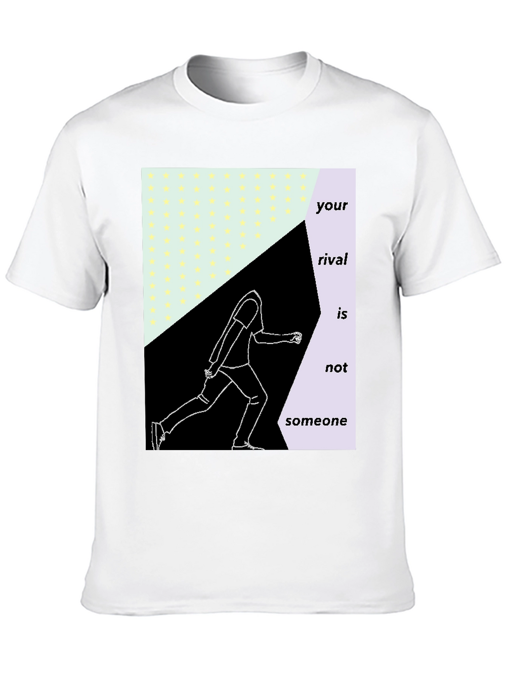 Abstract Runner Graphic Tee - Motivational Sportswear
