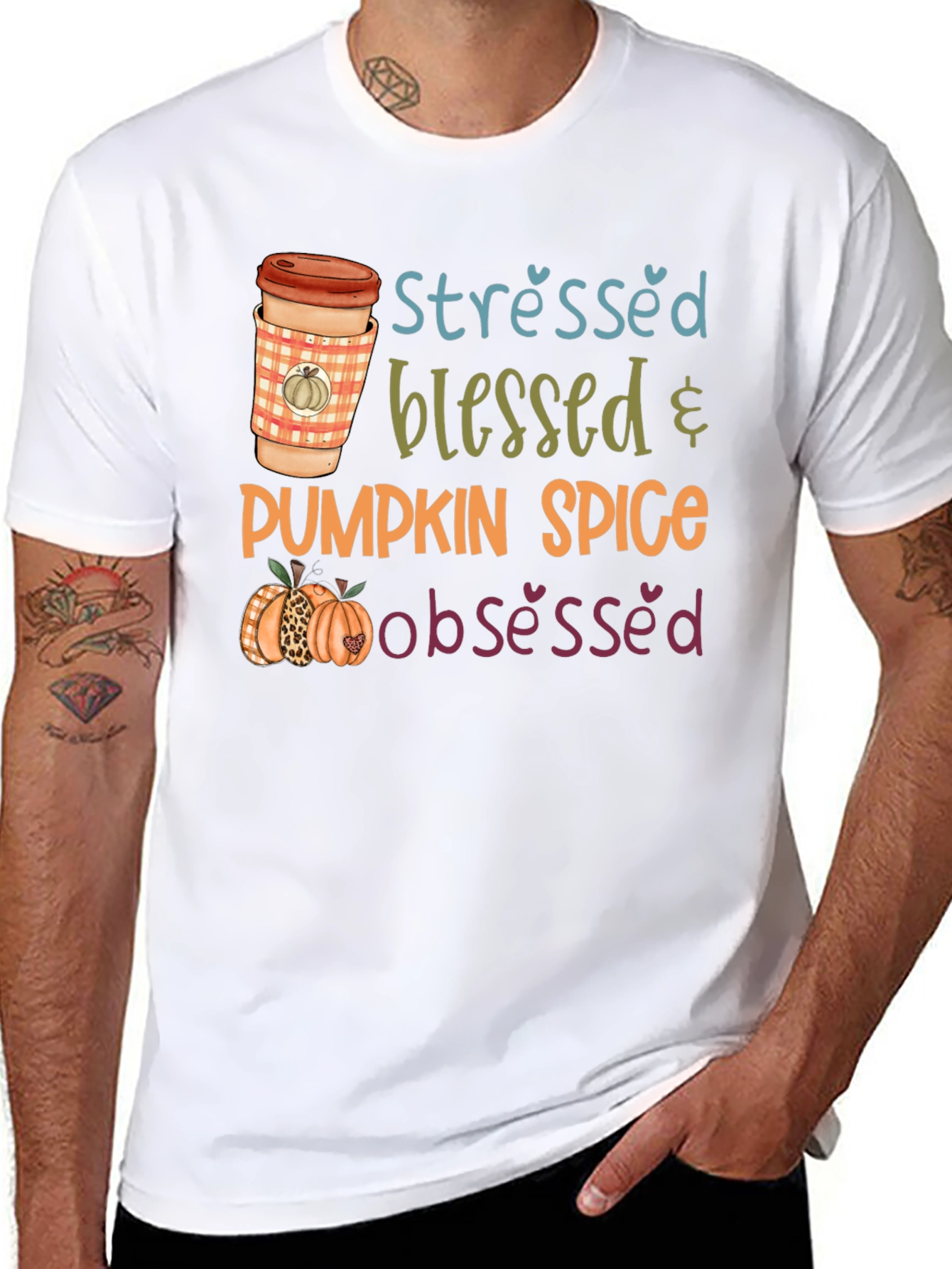 Stressed Blessed Pumpkin Spice Obsessed T-Shirt
