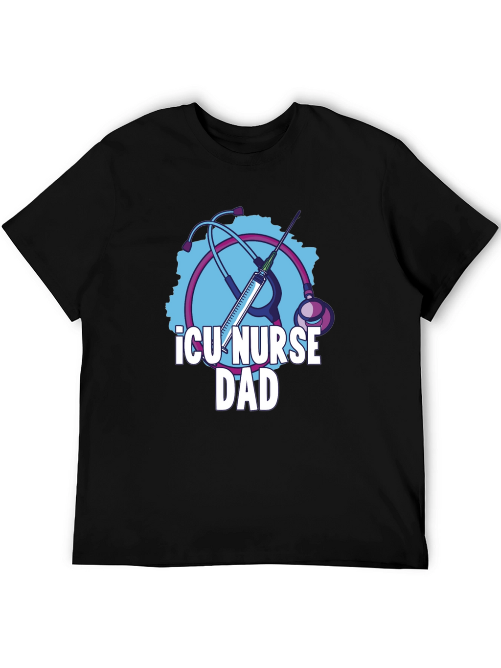ICU Nurse Dad Graphic T-Shirt