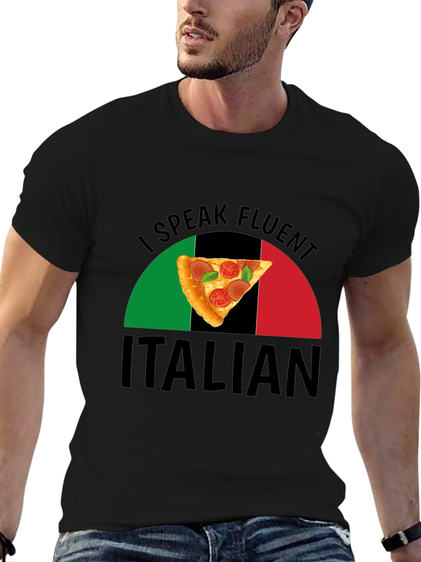 I Speak Fluent Italian Pizza Graphic T-Shirt