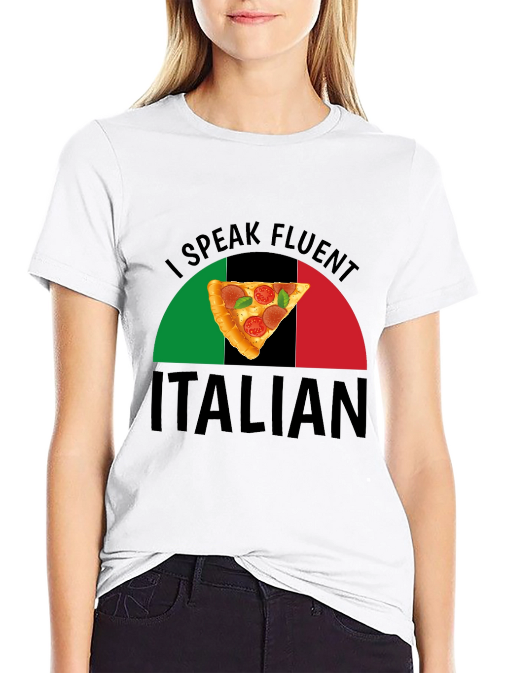 I Speak Fluent Italian Pizza Graphic T-Shirt