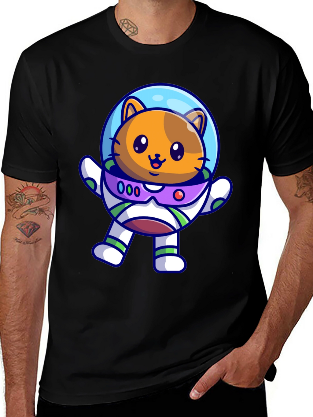 Astronaut Cat T-Shirt - Space Adventure Tee