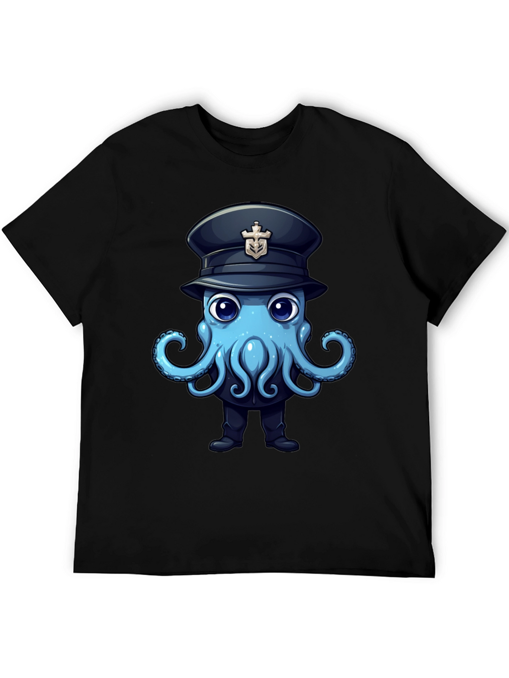 Octopus Captain T-Shirt - Nautical Funny Design