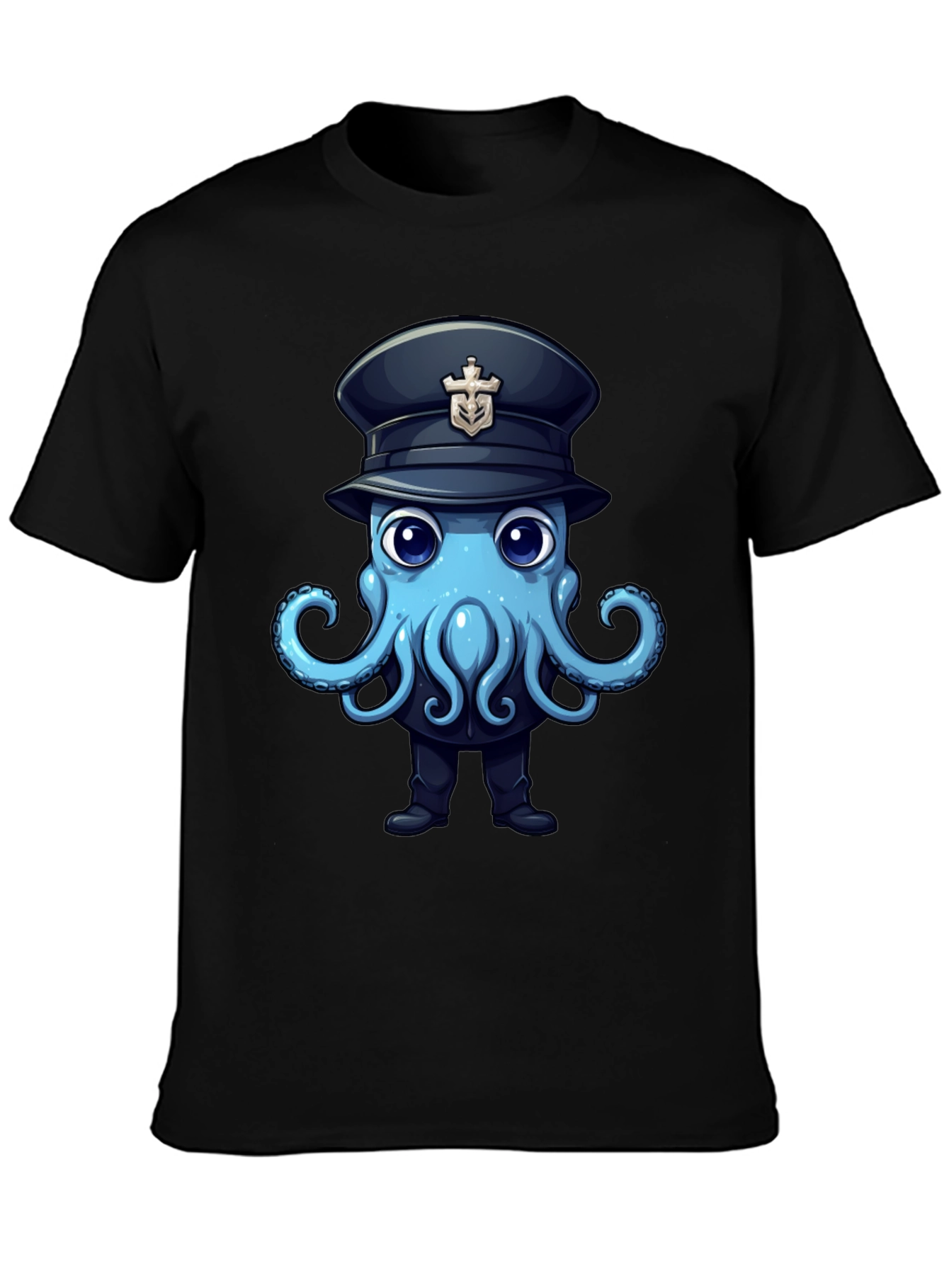 Octopus Captain T-Shirt - Nautical Funny Design
