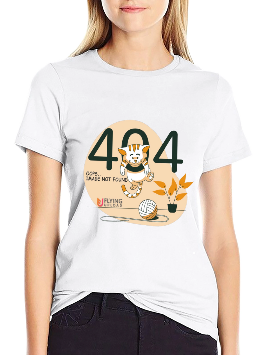 404 Error Cat Graphic T-Shirt