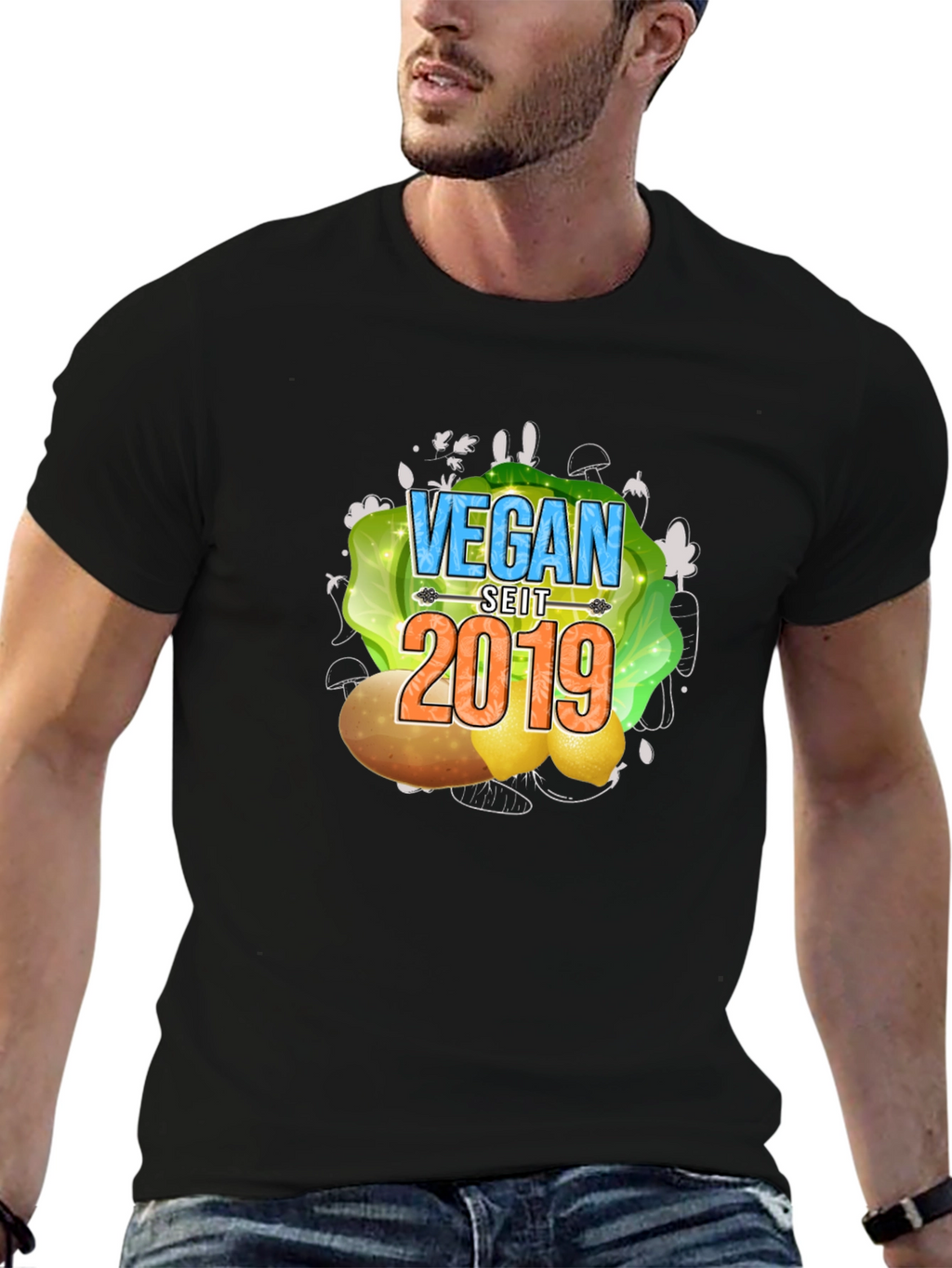Vegan Seit 2019 T-Shirt - Black Vegan Tee