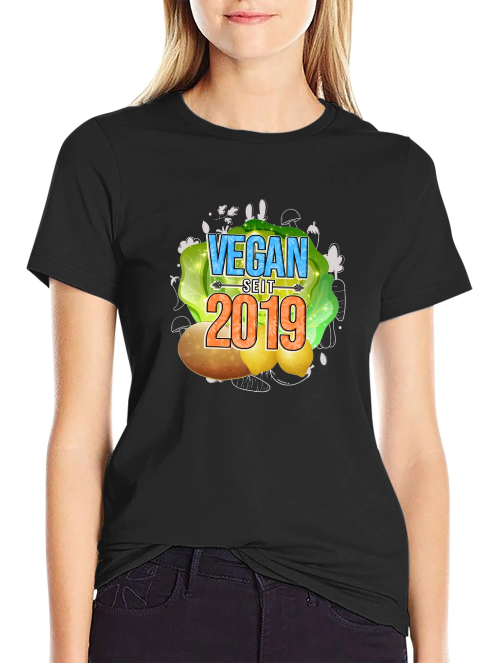 Vegan Seit 2019 T-Shirt - Black Vegan Tee