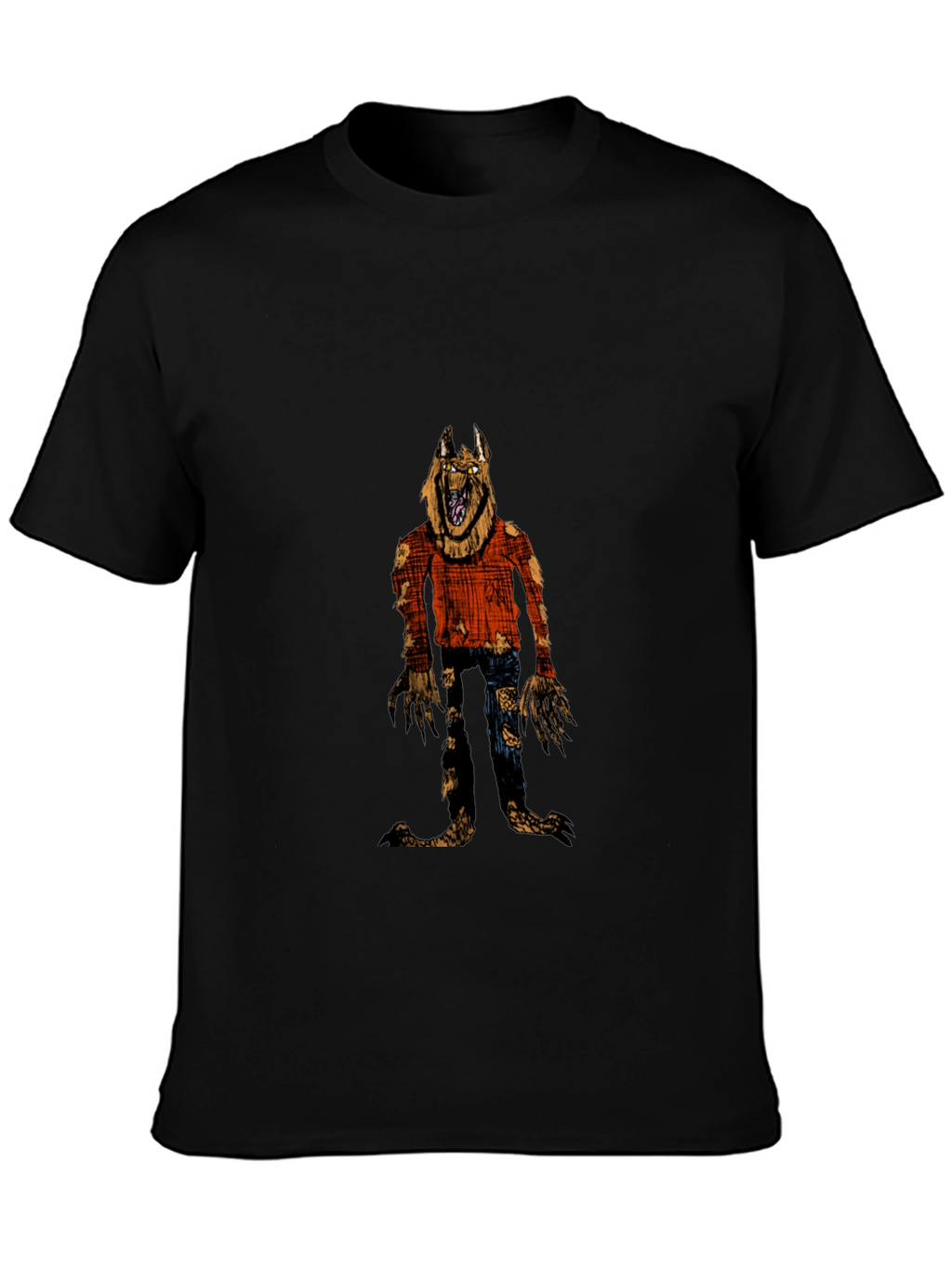 Werewolf Graphic Black T-Shirt