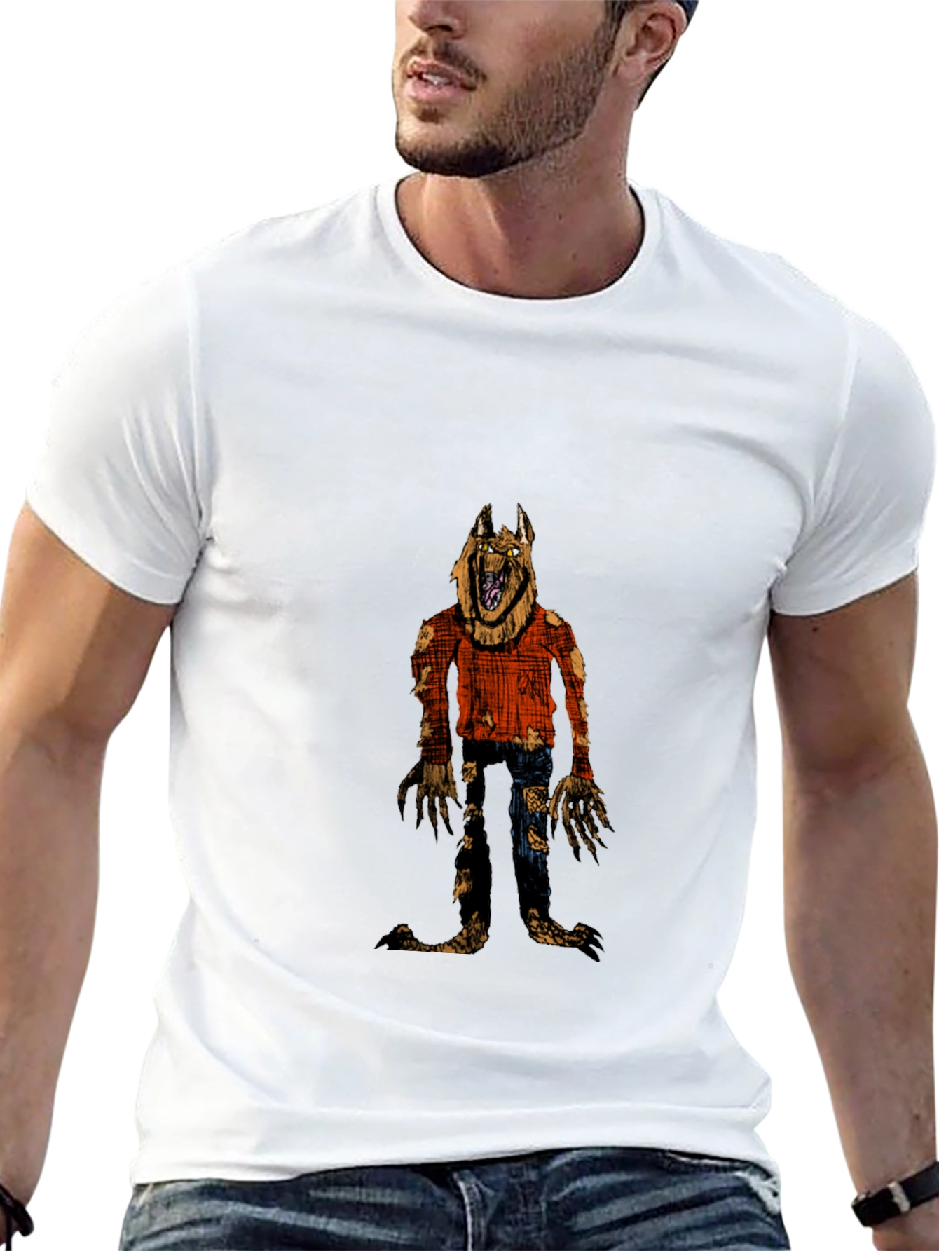 Werewolf Graphic Black T-Shirt
