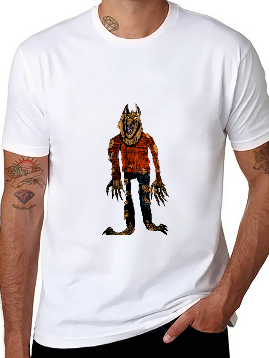 Werewolf Graphic Black T-Shirt