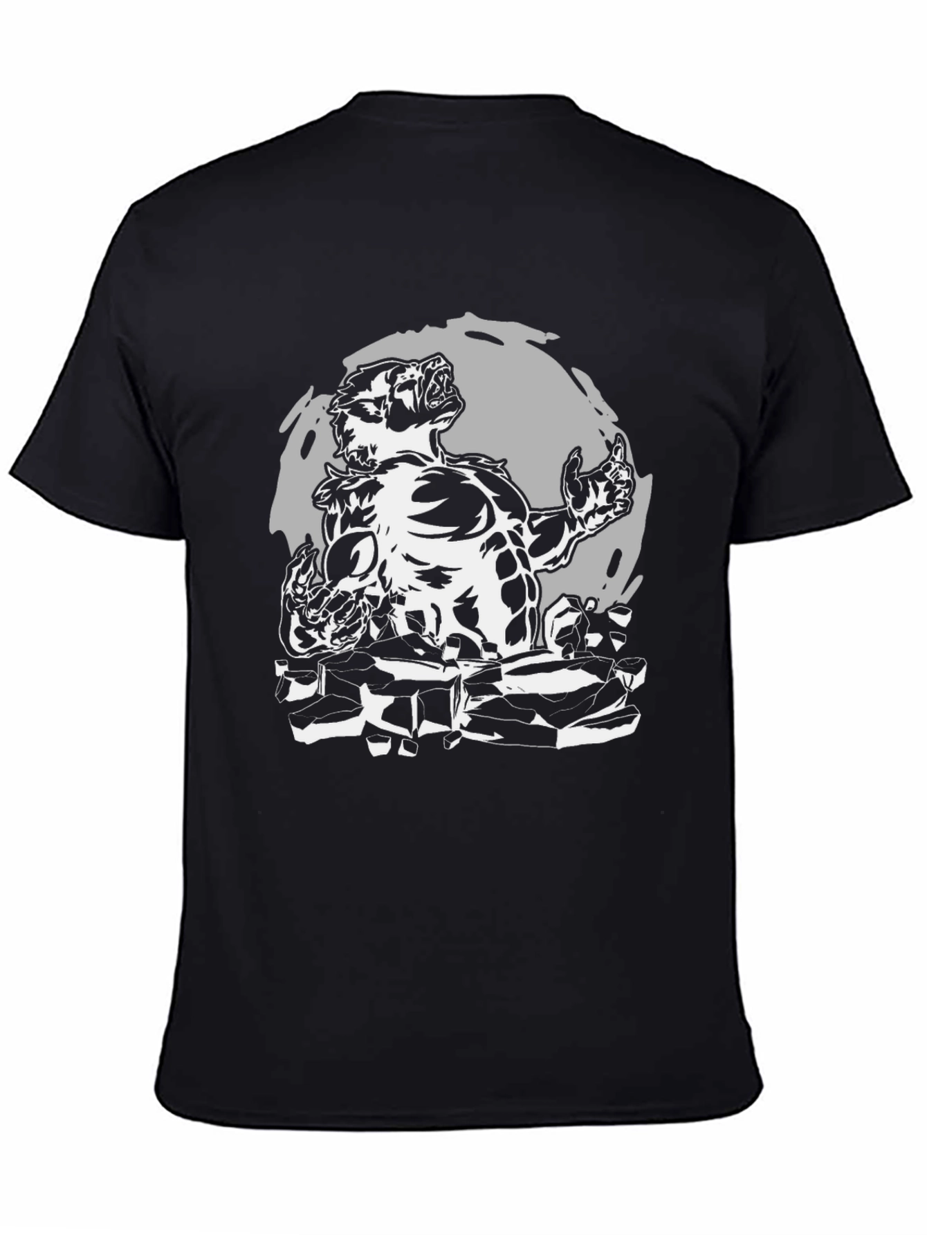 Werewolf Graphic T-Shirt - Black Cotton Tee