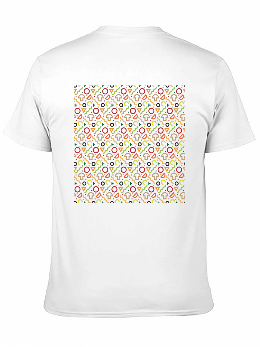 Funky Mushroom Pattern Black T-Shirt