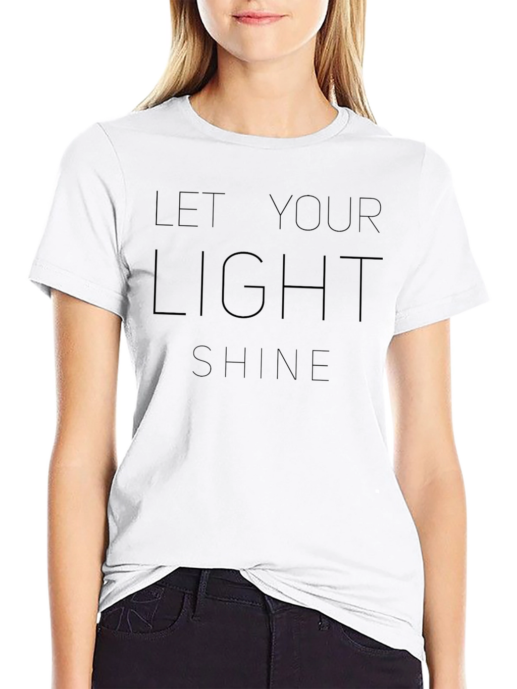 Let Your Light Shine Graphic Tee - Black