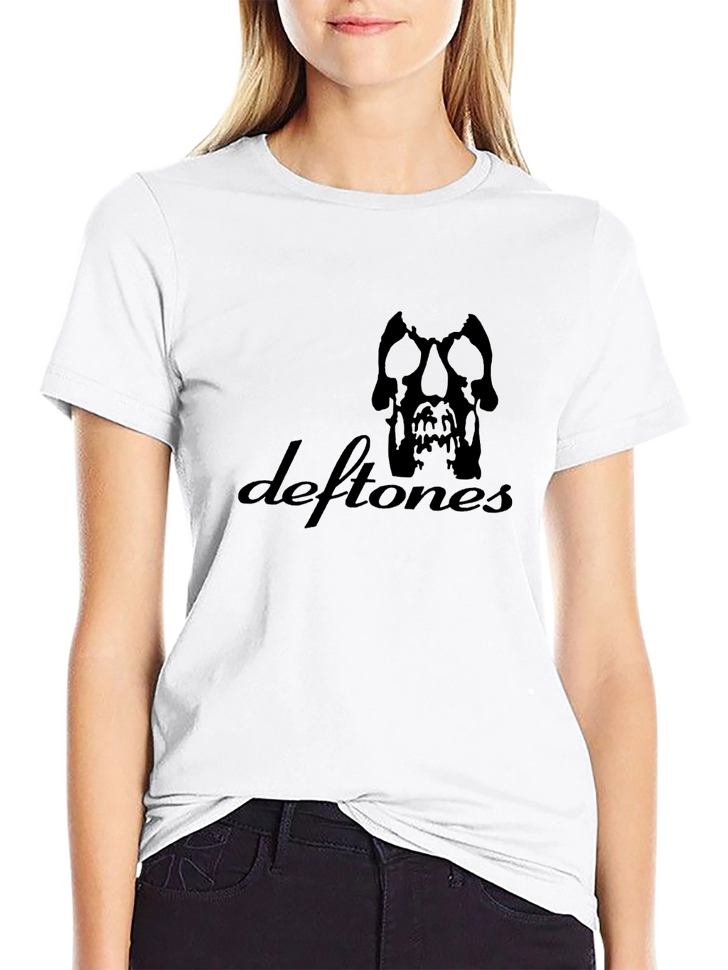 Deftones Band T-Shirt - Black Skull Logo