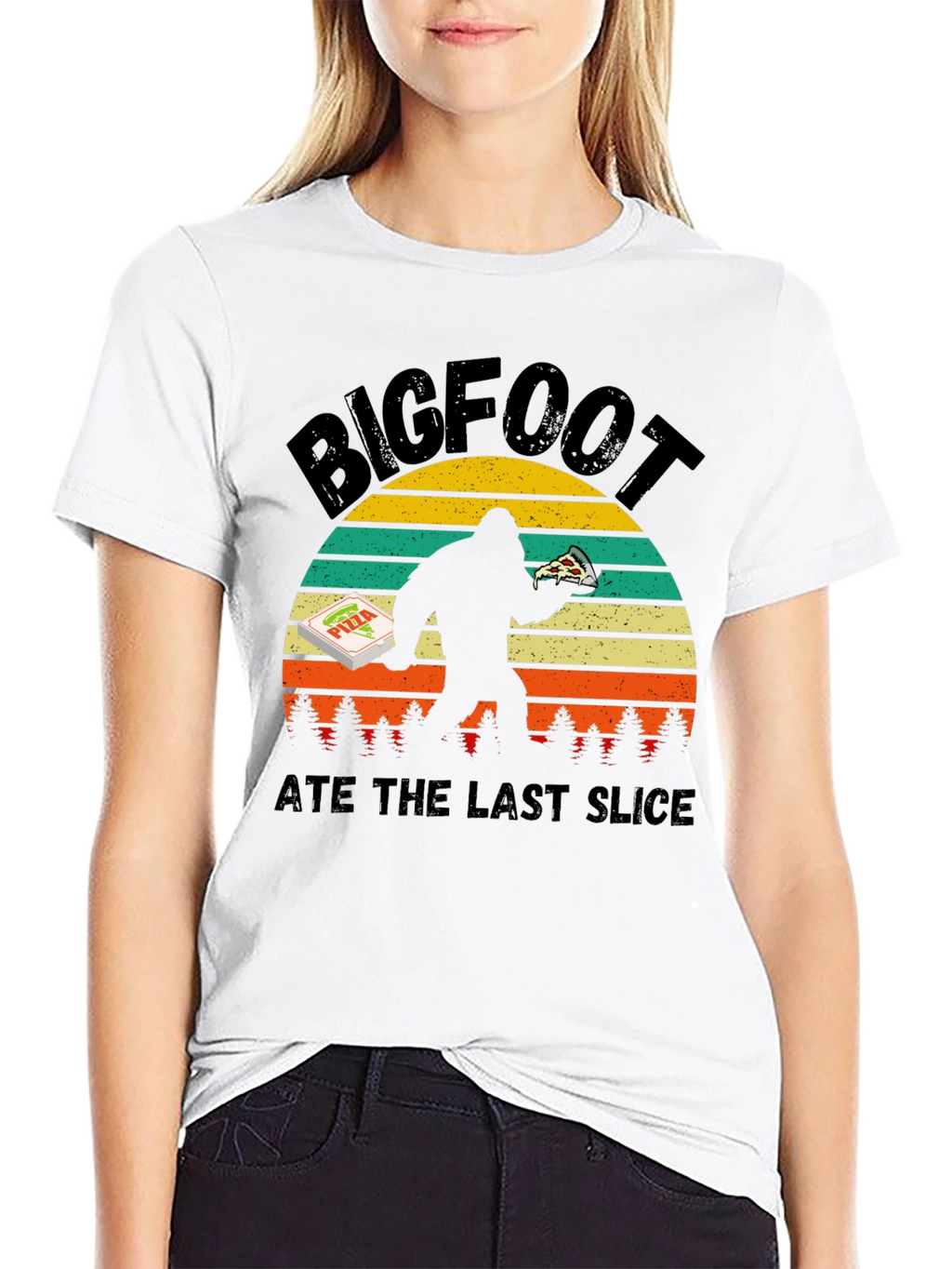 Bigfoot Pizza T-Shirt - Ate the Last Slice