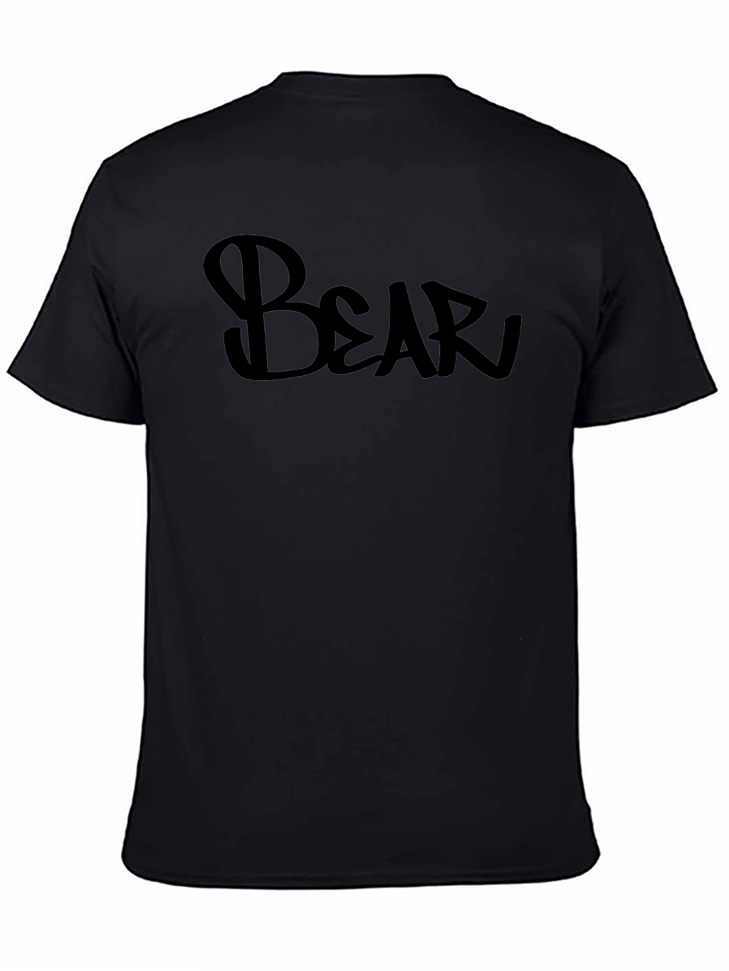 Bold Bear Graphic Print Black T-Shirt