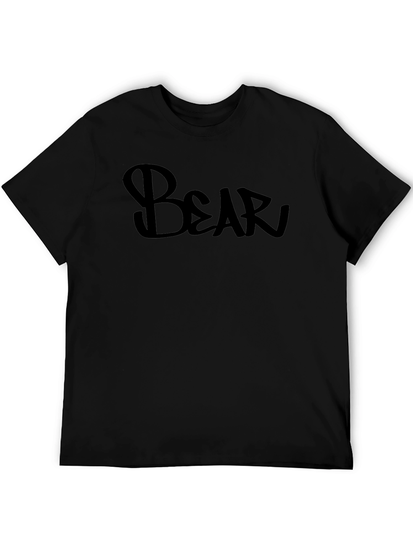 Bold Bear Graphic Print Black T-Shirt