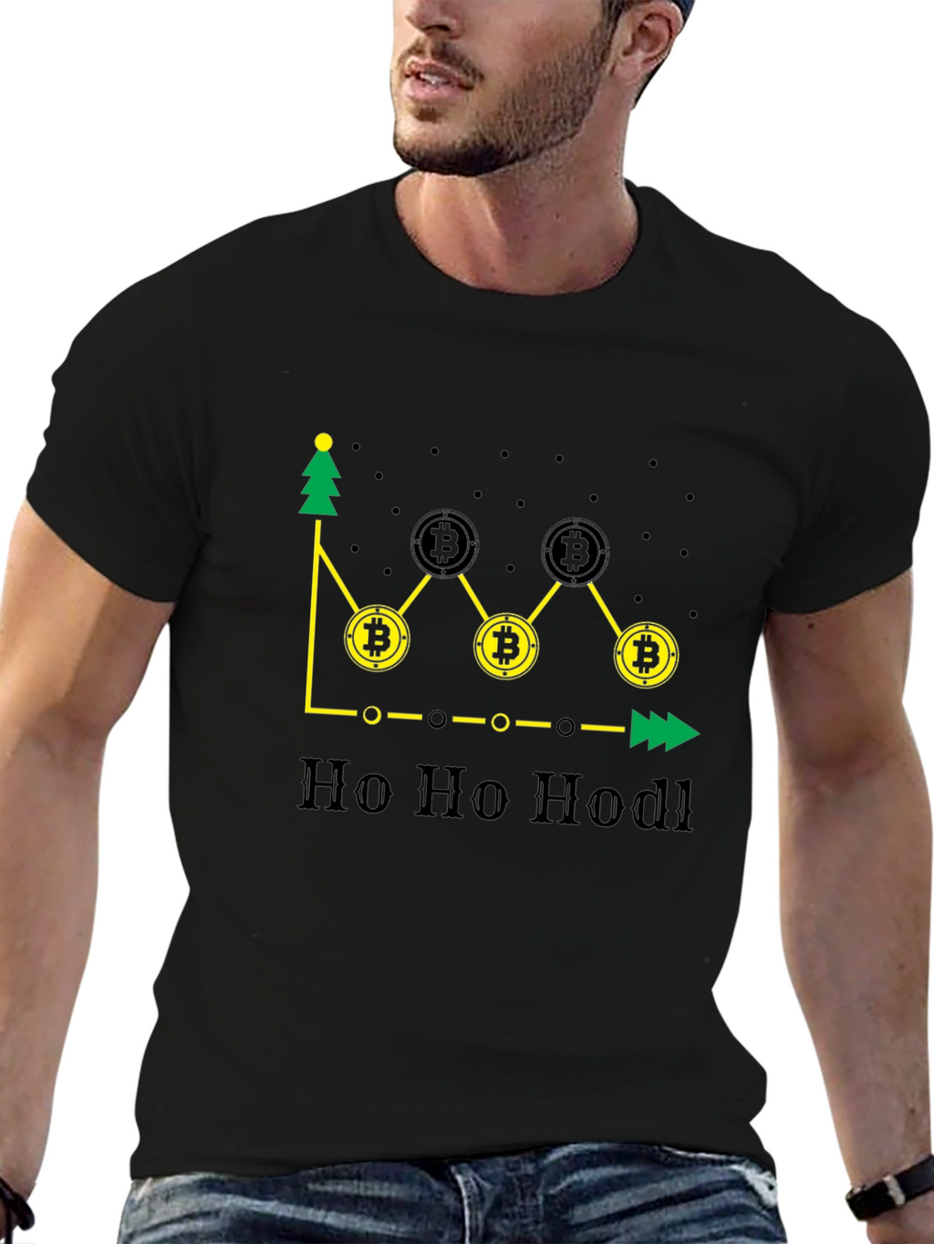 Bitcoin Holiday HODL Black T-Shirt