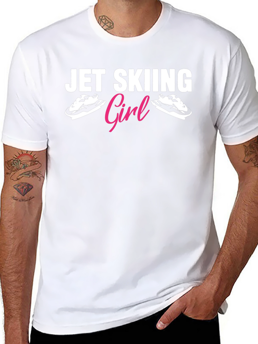 Jet Skiing Girl T-Shirt Black