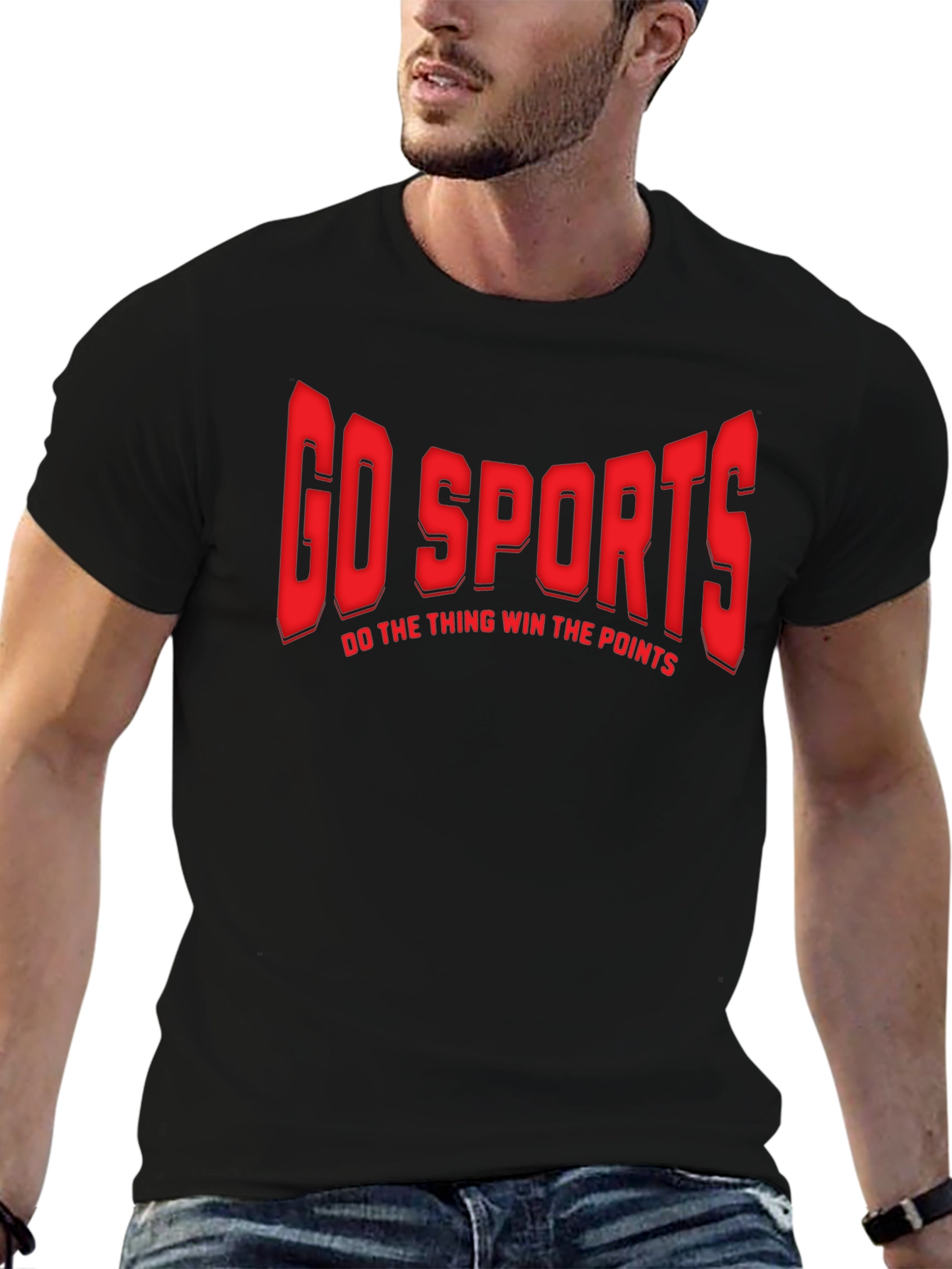 Go Sports Graphic T-Shirt - Funny Slogan Tee