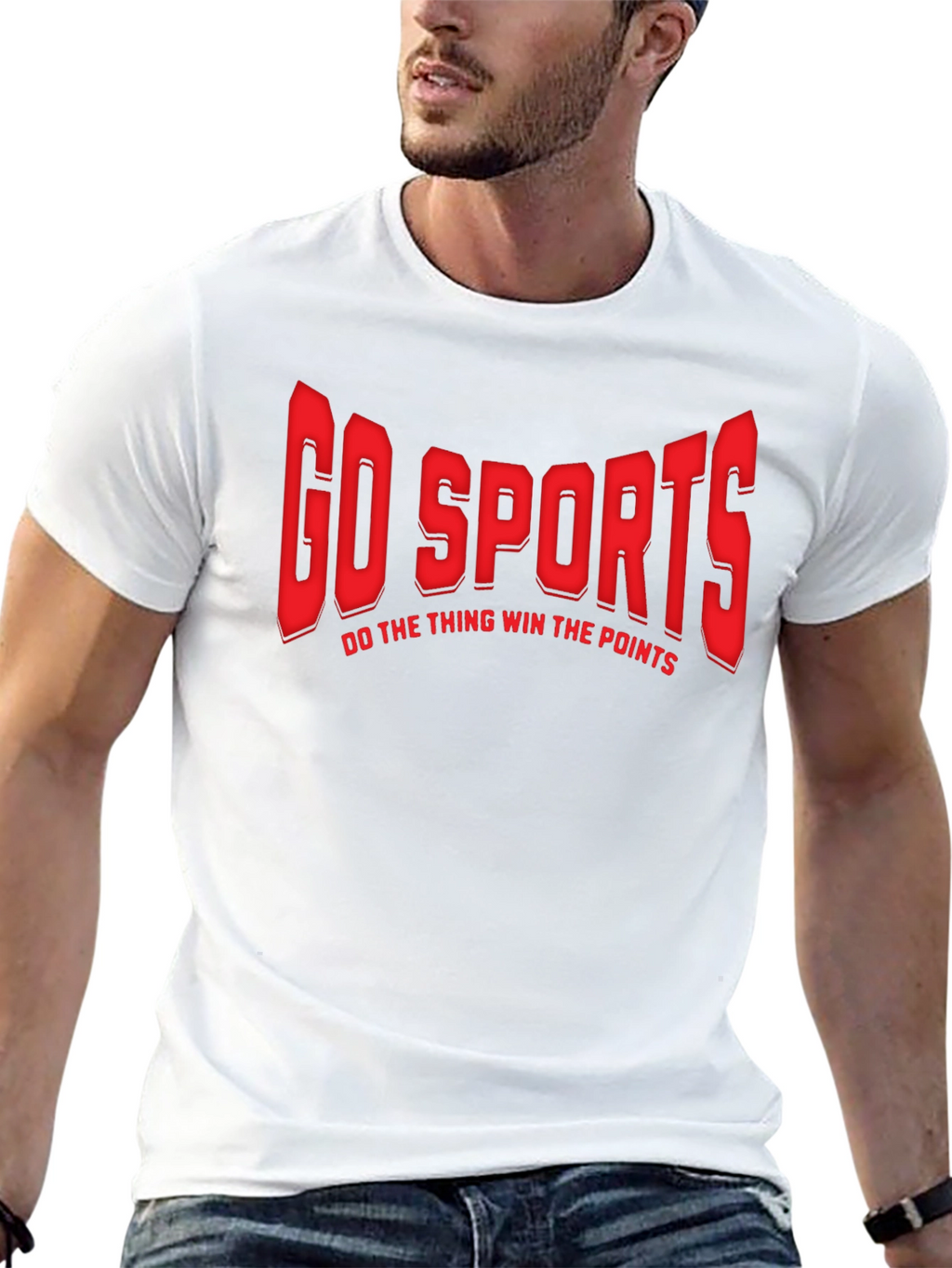 Go Sports Graphic T-Shirt - Funny Slogan Tee