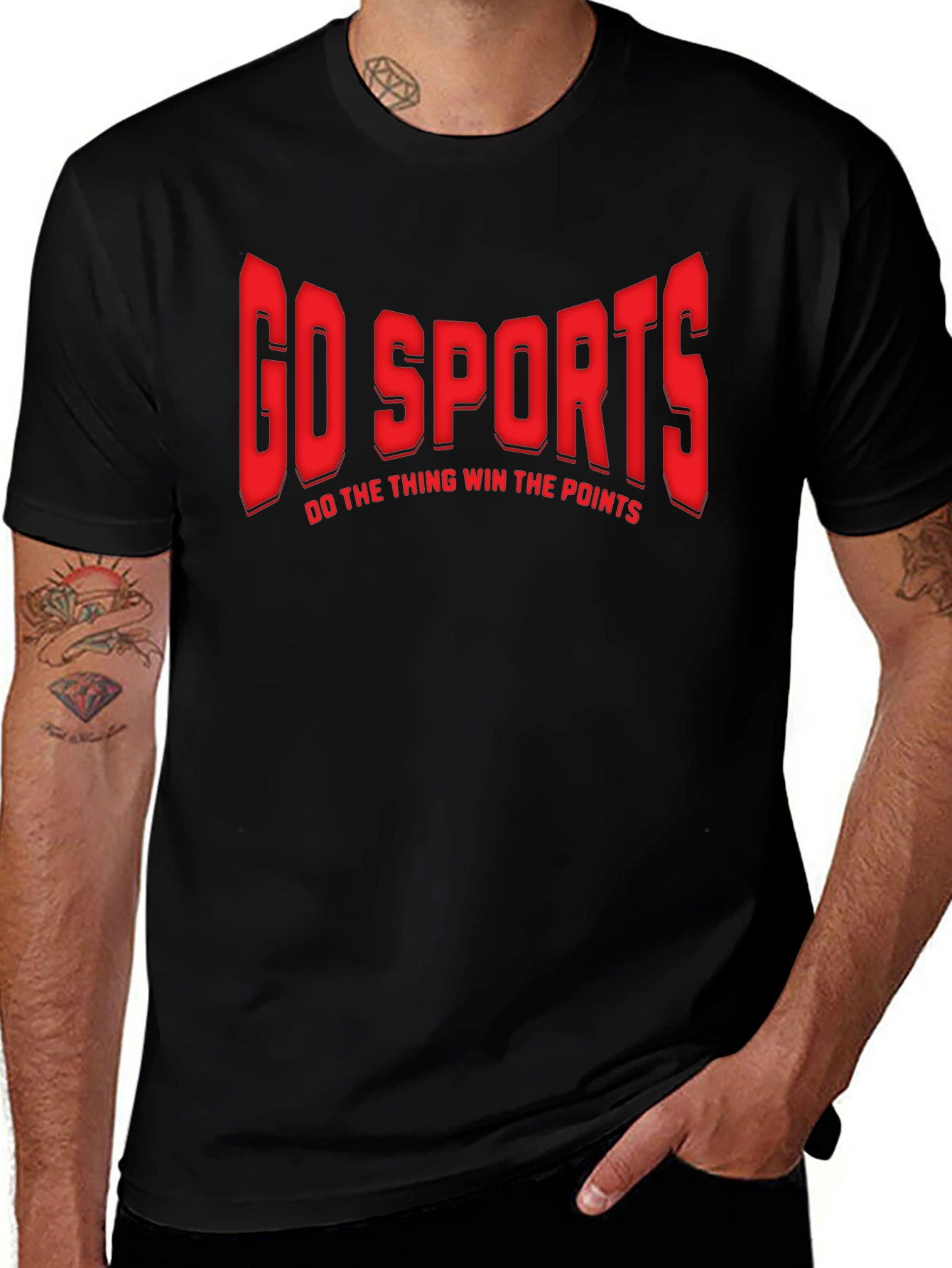 Go Sports Graphic T-Shirt - Funny Slogan Tee