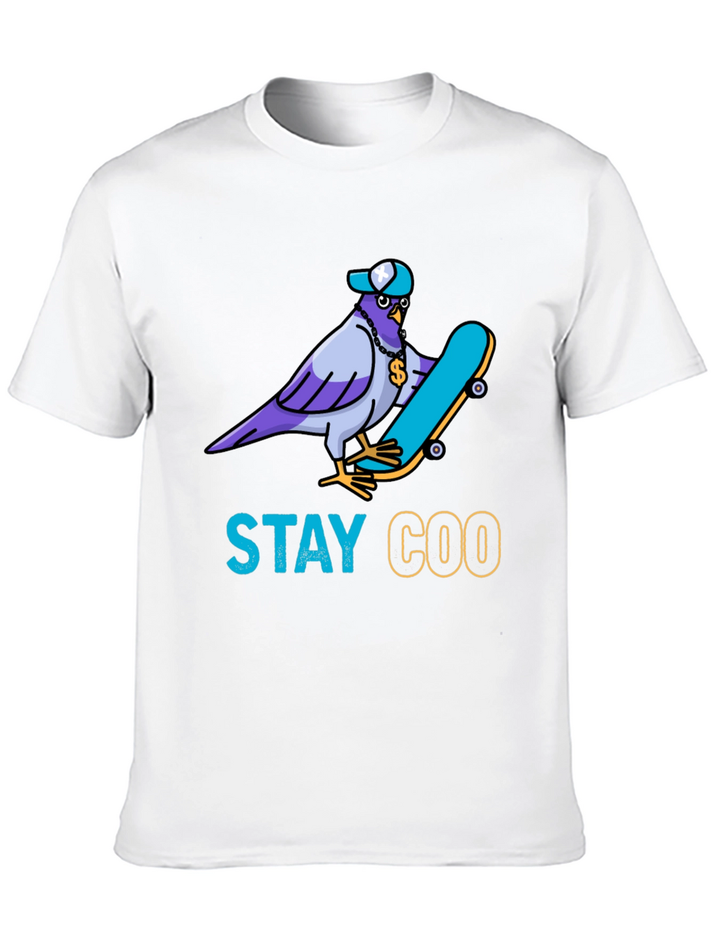 Stay Coo T-Shirt - Skater Pigeon Graphic Tee