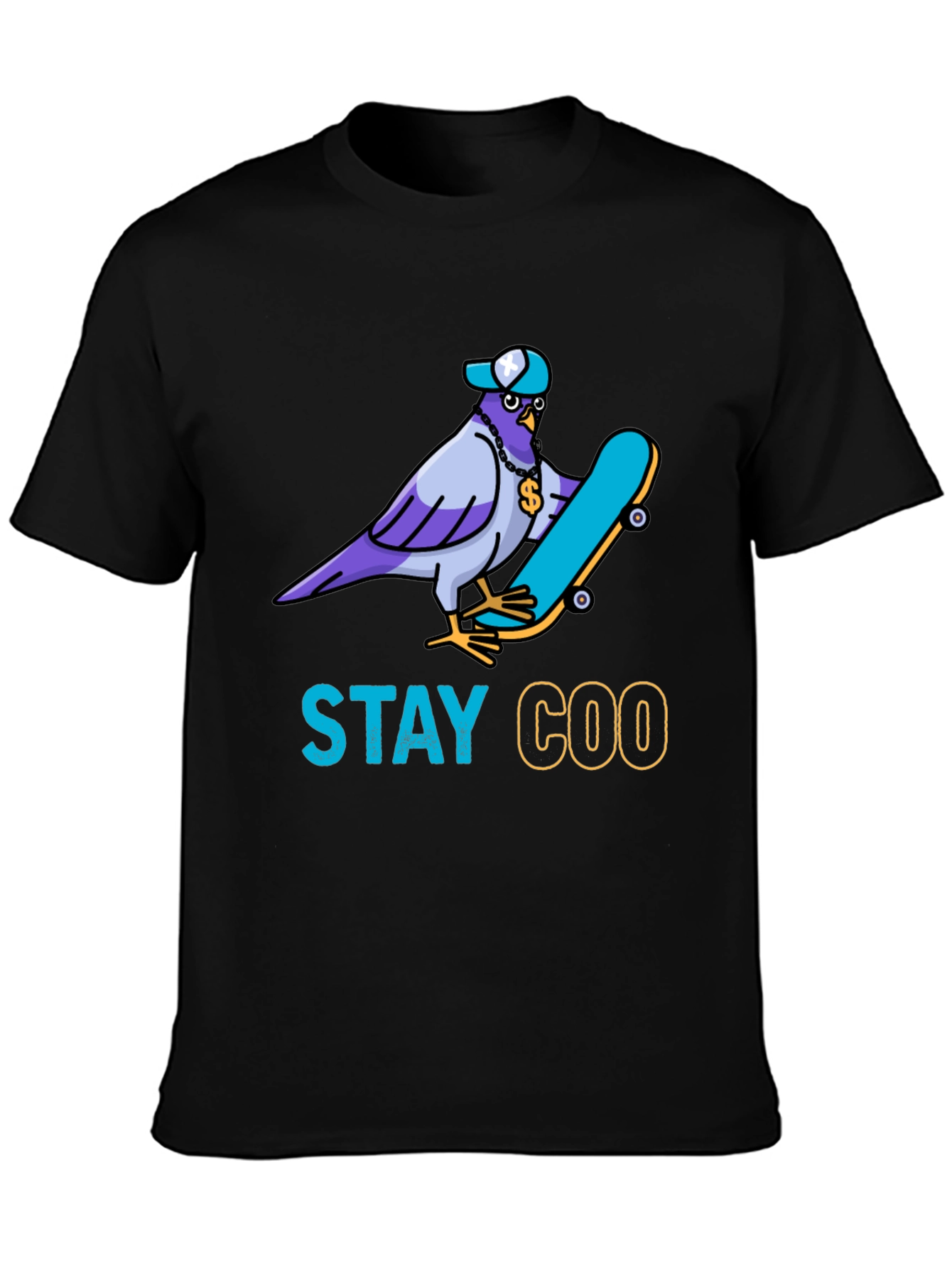 Stay Coo T-Shirt - Skater Pigeon Graphic Tee