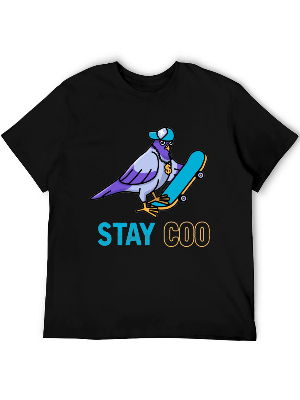 Stay Coo T-Shirt - Skater Pigeon Graphic Tee